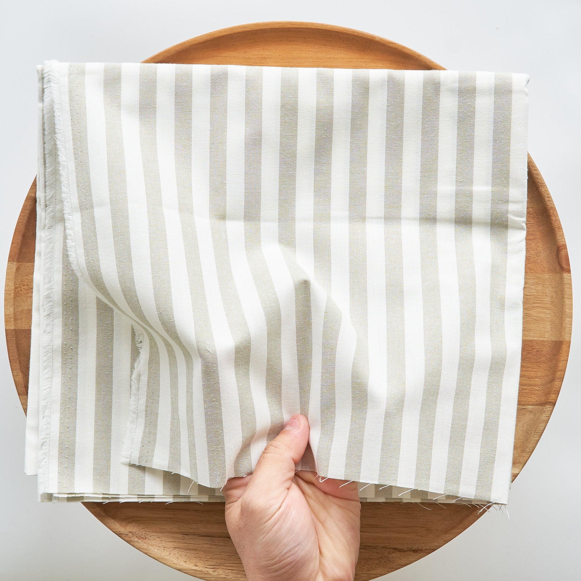 綿ポリ交織ダンガリー12mmストライプ#116 ココア