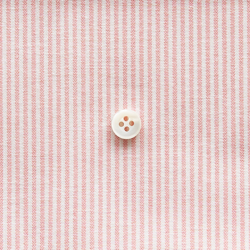 綿ポリダンガリー ストライプ#柄の大きさ_1.5mm#カラー_#102 サーモンピンク