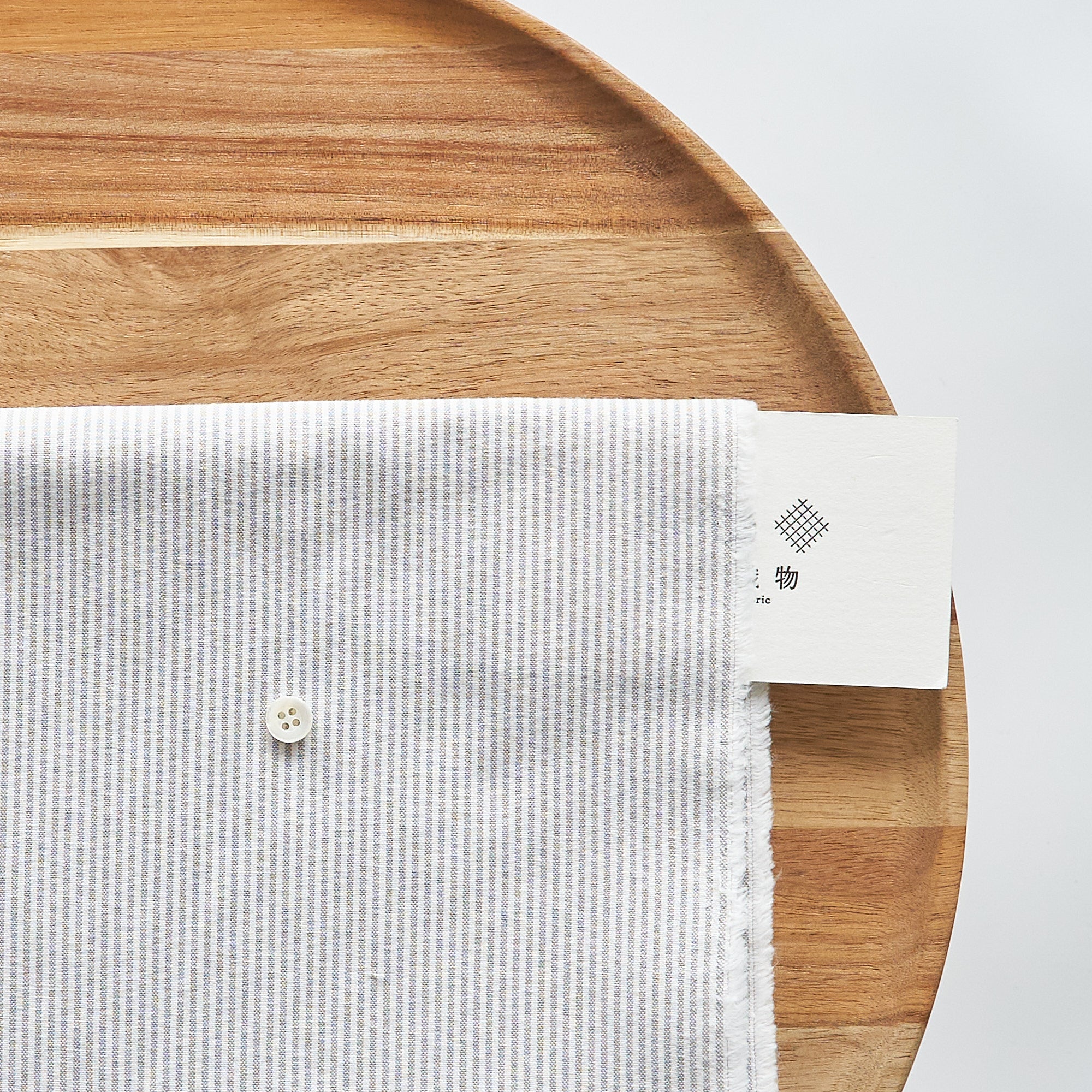 綿ポリ交織ダンガリー1.5mmストライプ#108 グレー