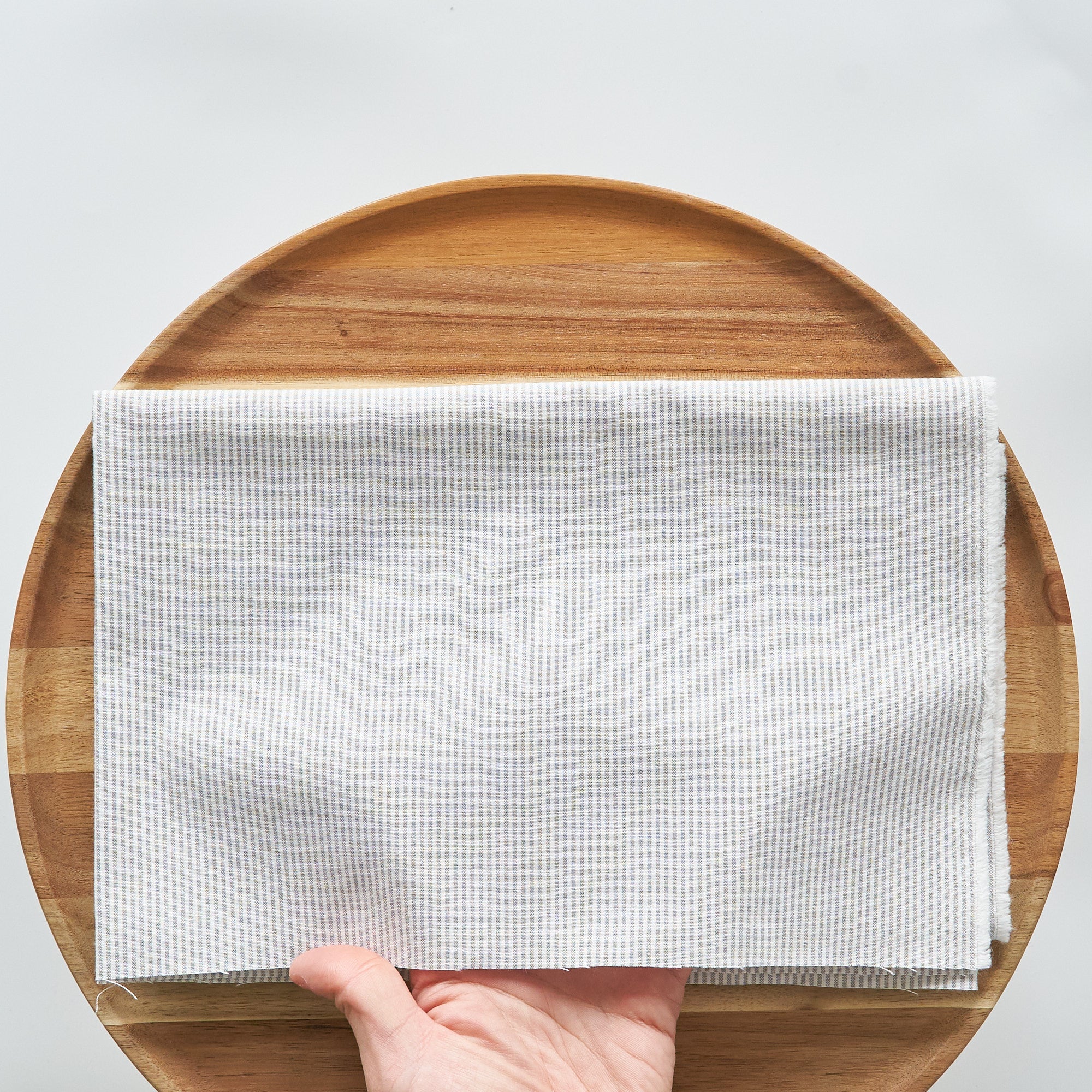 綿ポリ交織ダンガリー1.5mmストライプ#108 グレー