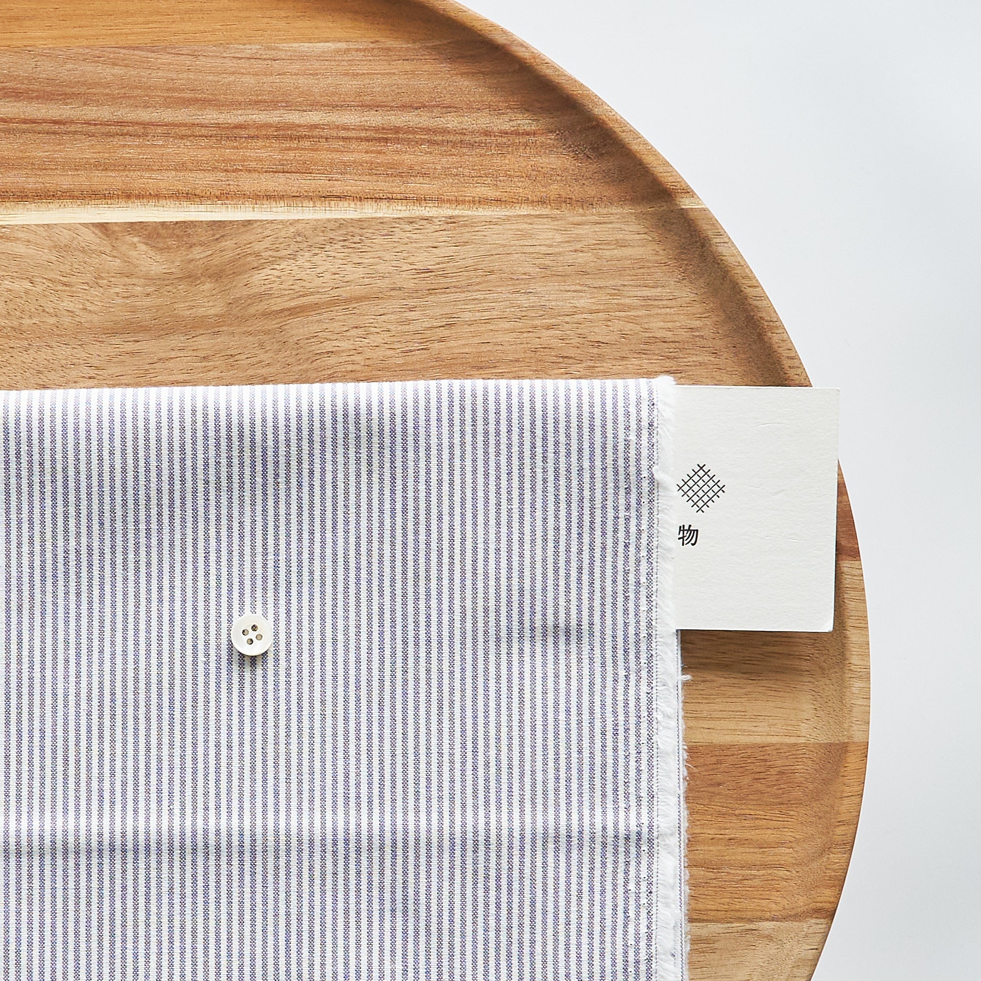 綿ポリ交織ダンガリー1.5mmストライプ#110 パープル