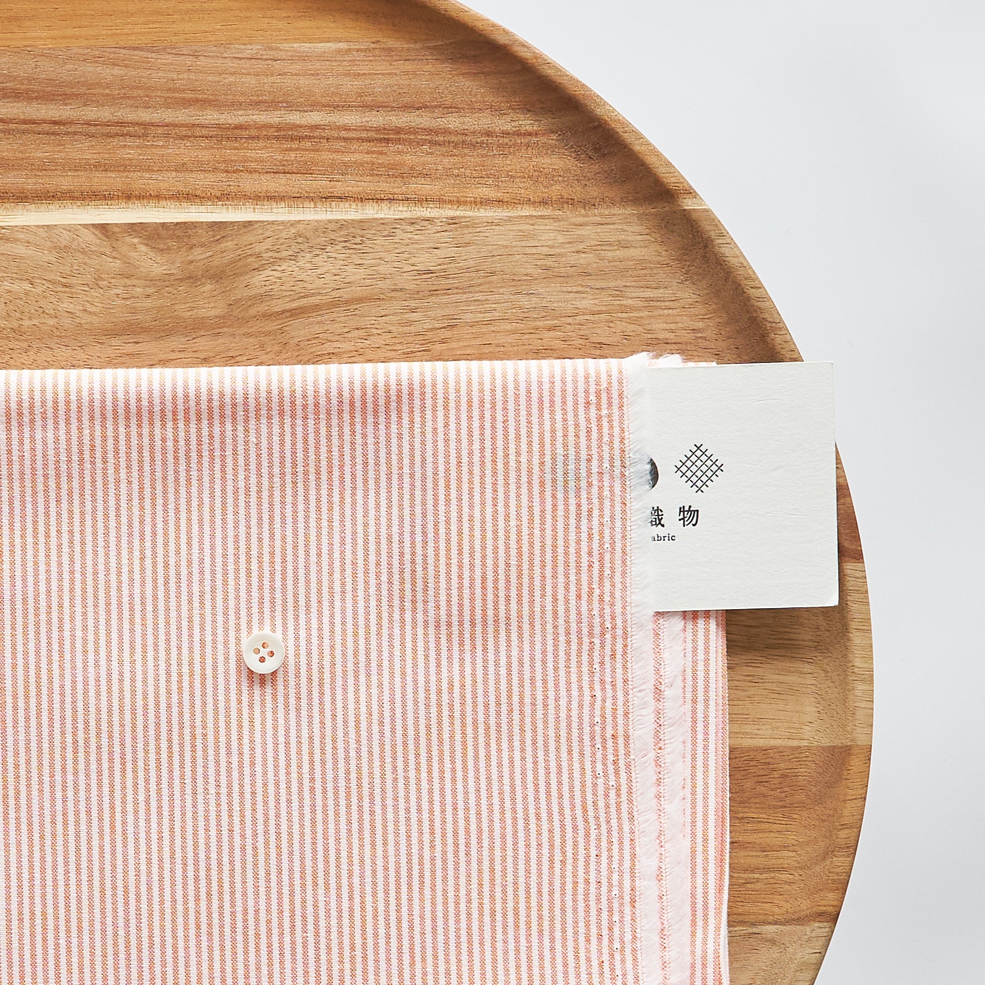 綿ポリ交織ダンガリー1.5mmストライプ#114 オレンジ