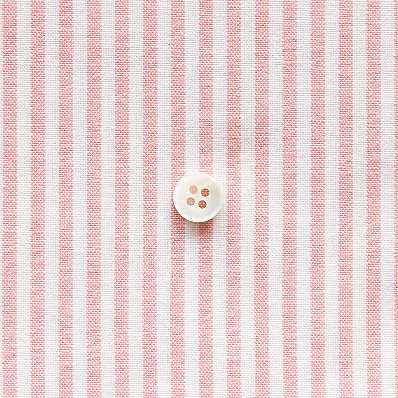 綿ポリダンガリー ストライプ#柄の大きさ_3mm#カラー_#102 サーモンピンク