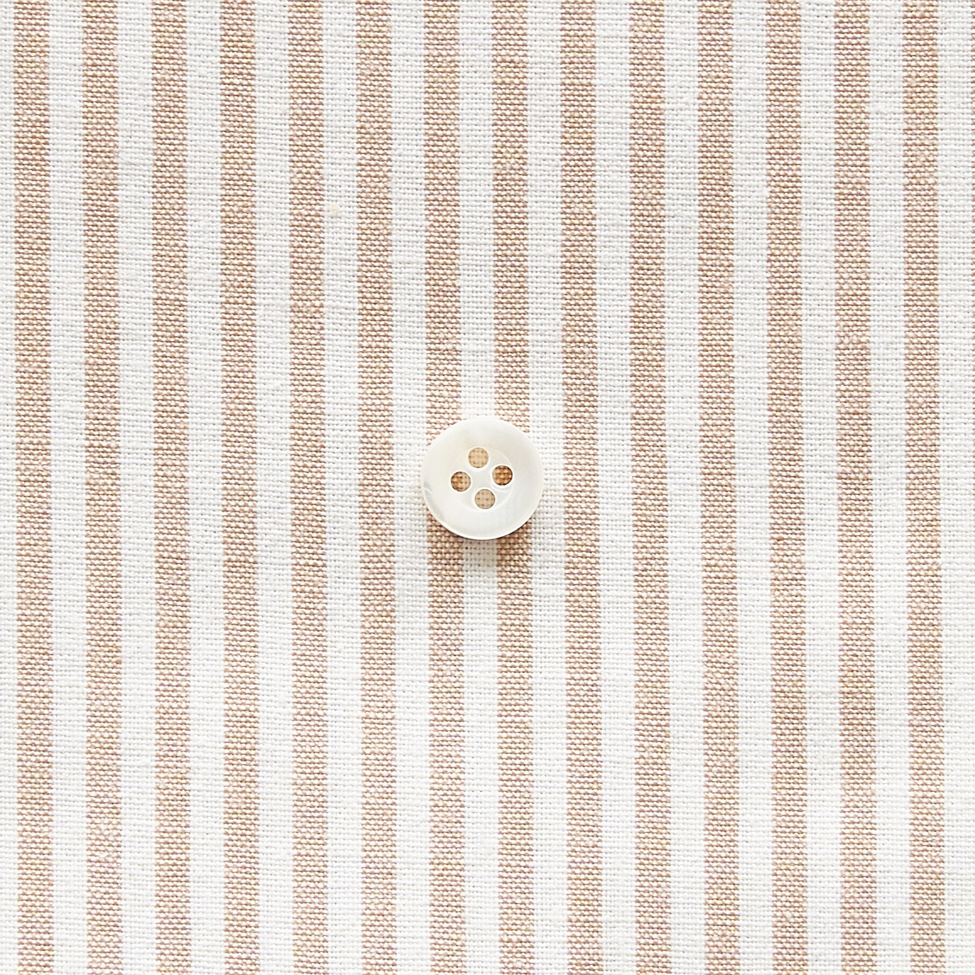 綿ポリ交織ダンガリー3mmストライプ#107 ベージュ