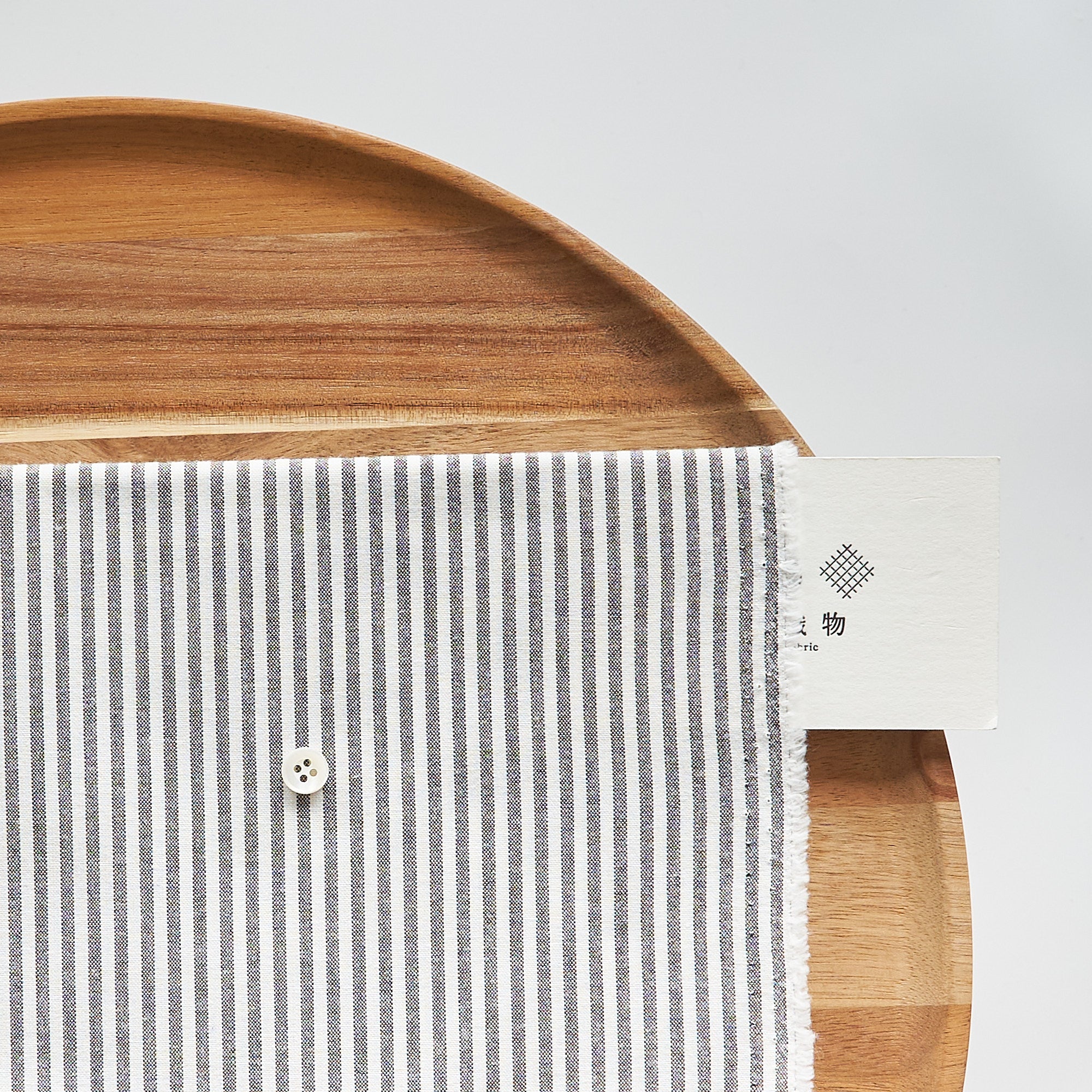 綿ポリ交織ダンガリー3mmストライプ#120 ダークグレー