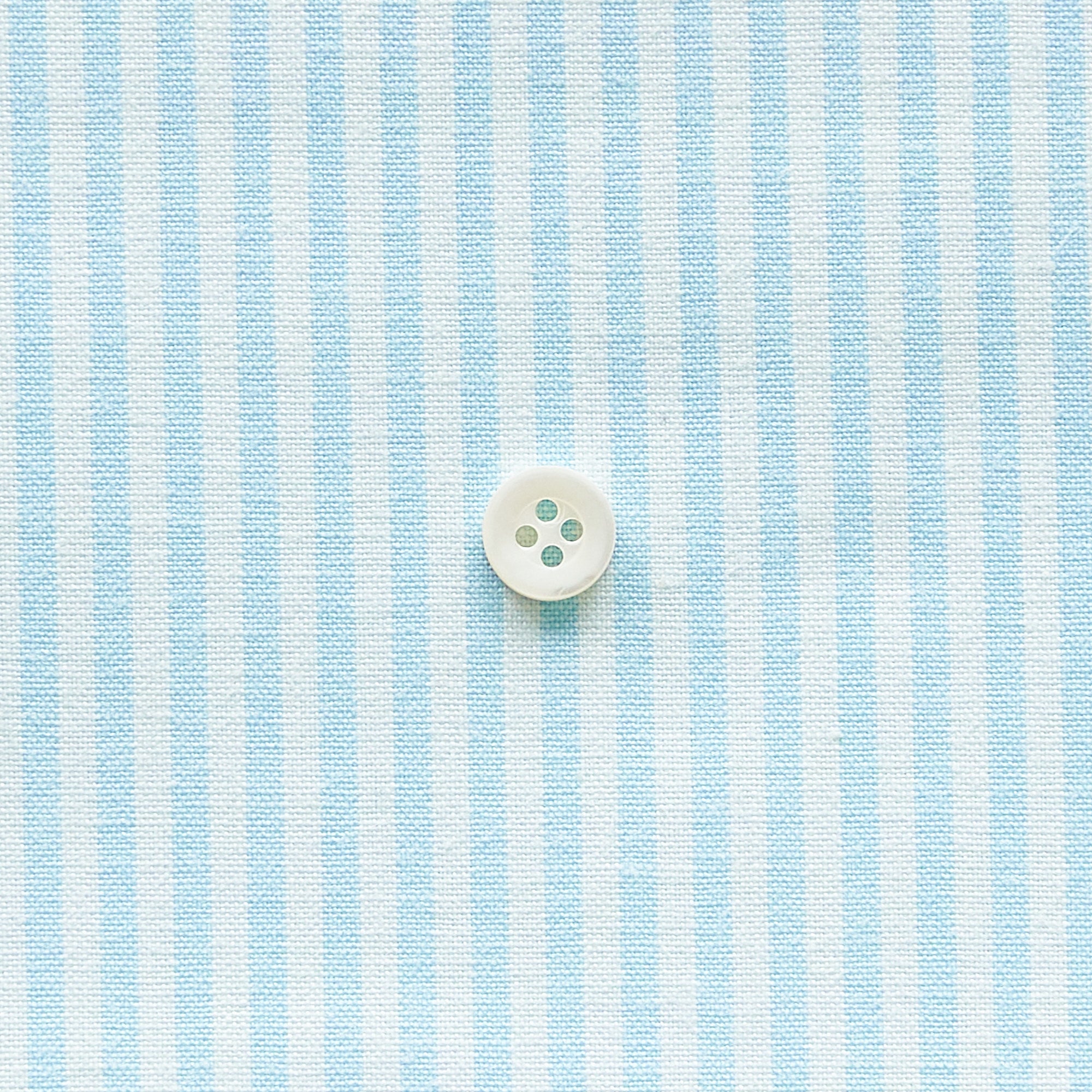 綿ポリ交織ダンガリー3mmストライプ#124 アクアブルー