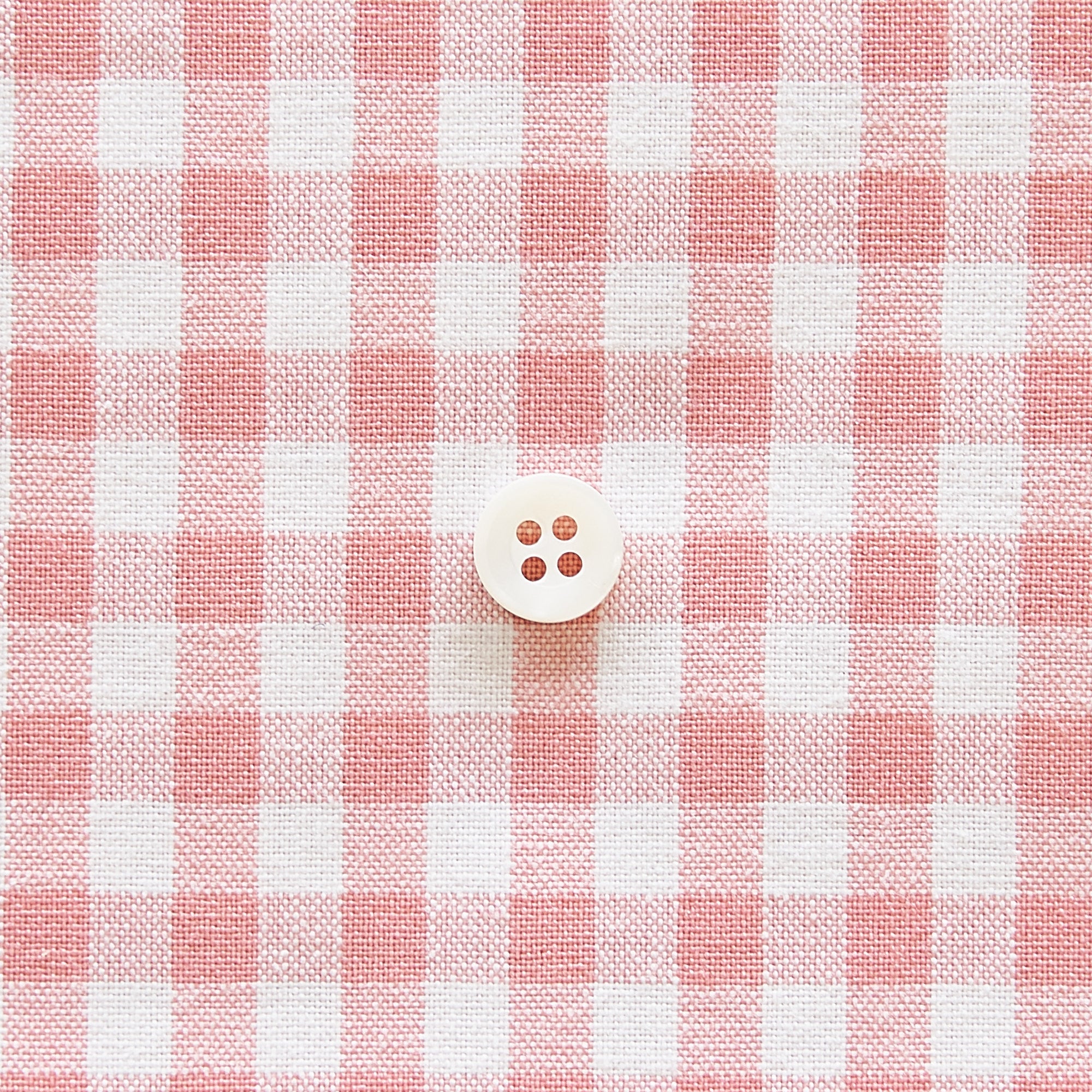 綿ポリ交織ダンガリー5mmギンガム#102 サーモンピンク