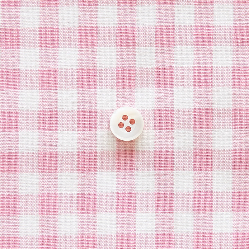 綿ポリダンガリー ギンガムチェック#柄の大きさ_5mm#カラー_#109 ピンク