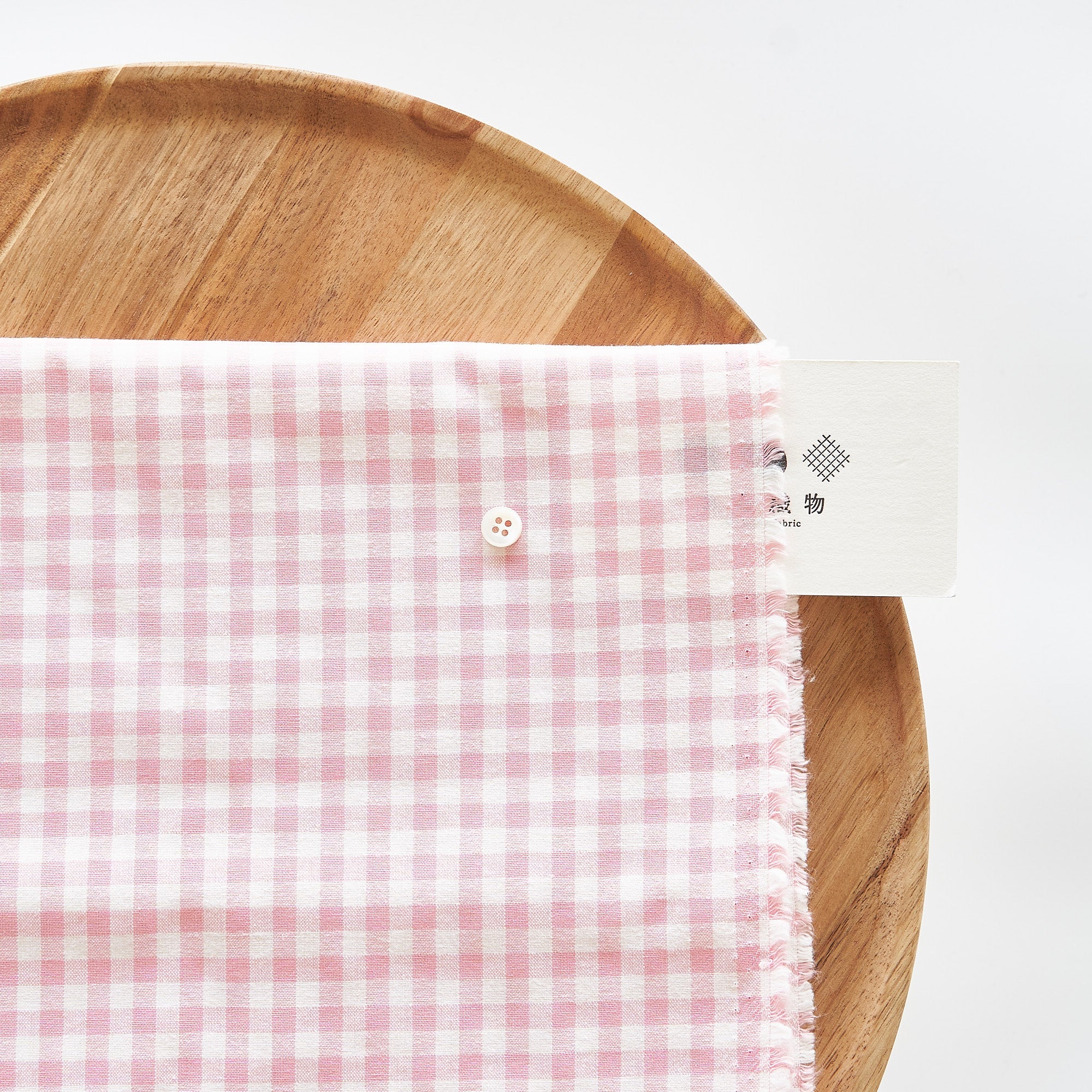 綿ポリ交織ダンガリー5mmギンガム#109ピンク