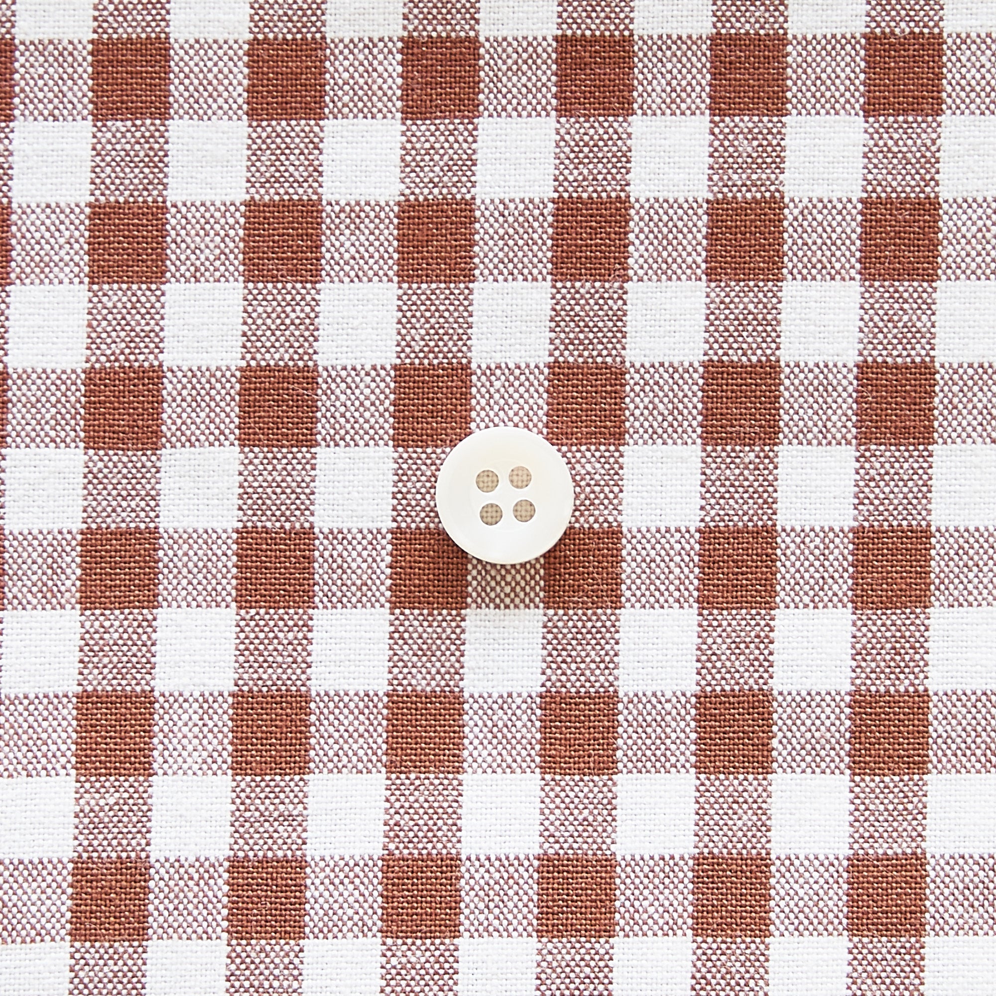 綿ポリ交織ダンガリー5mmギンガム#116 ココア