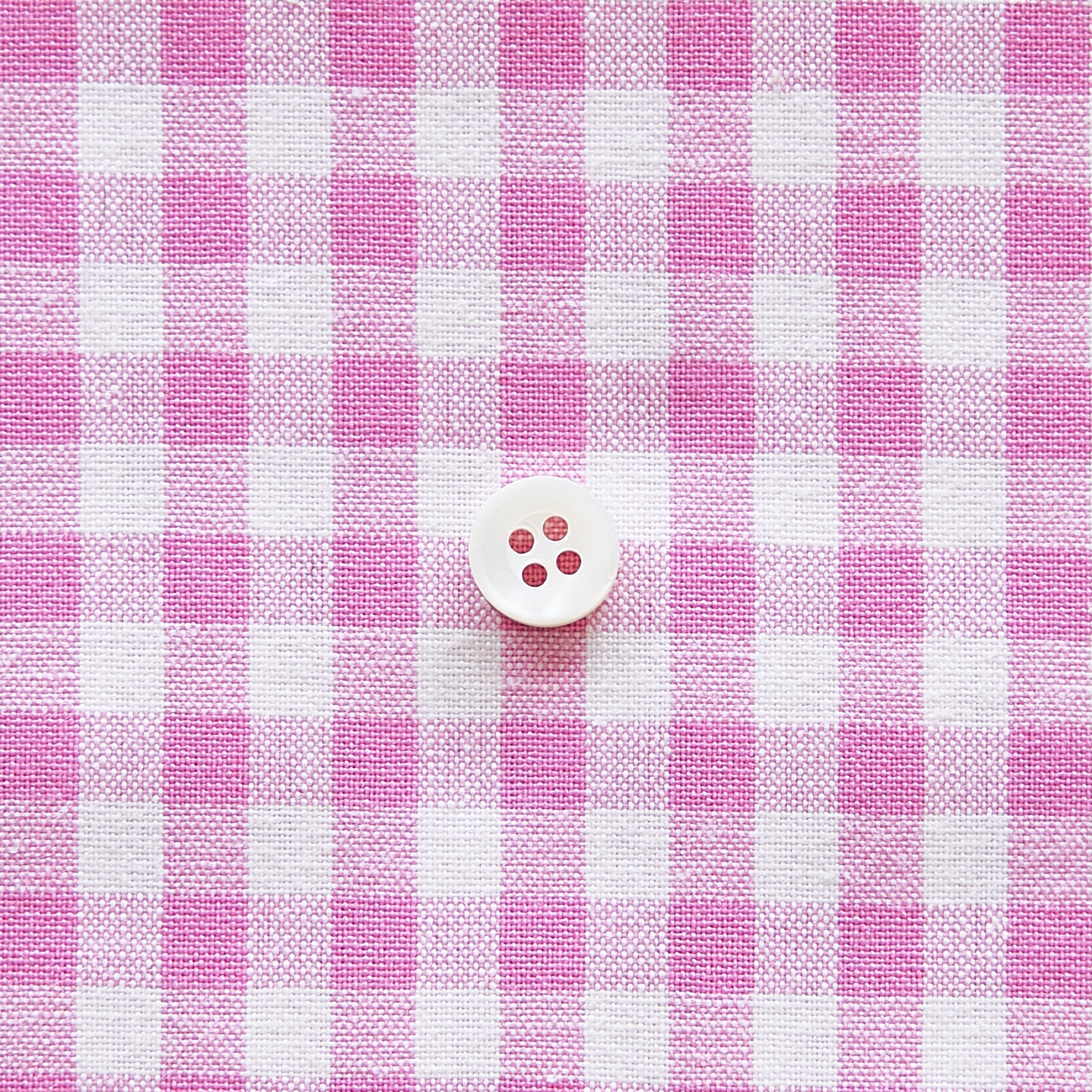 綿ポリ交織ダンガリー5mmギンガム#122 コスモスピンク