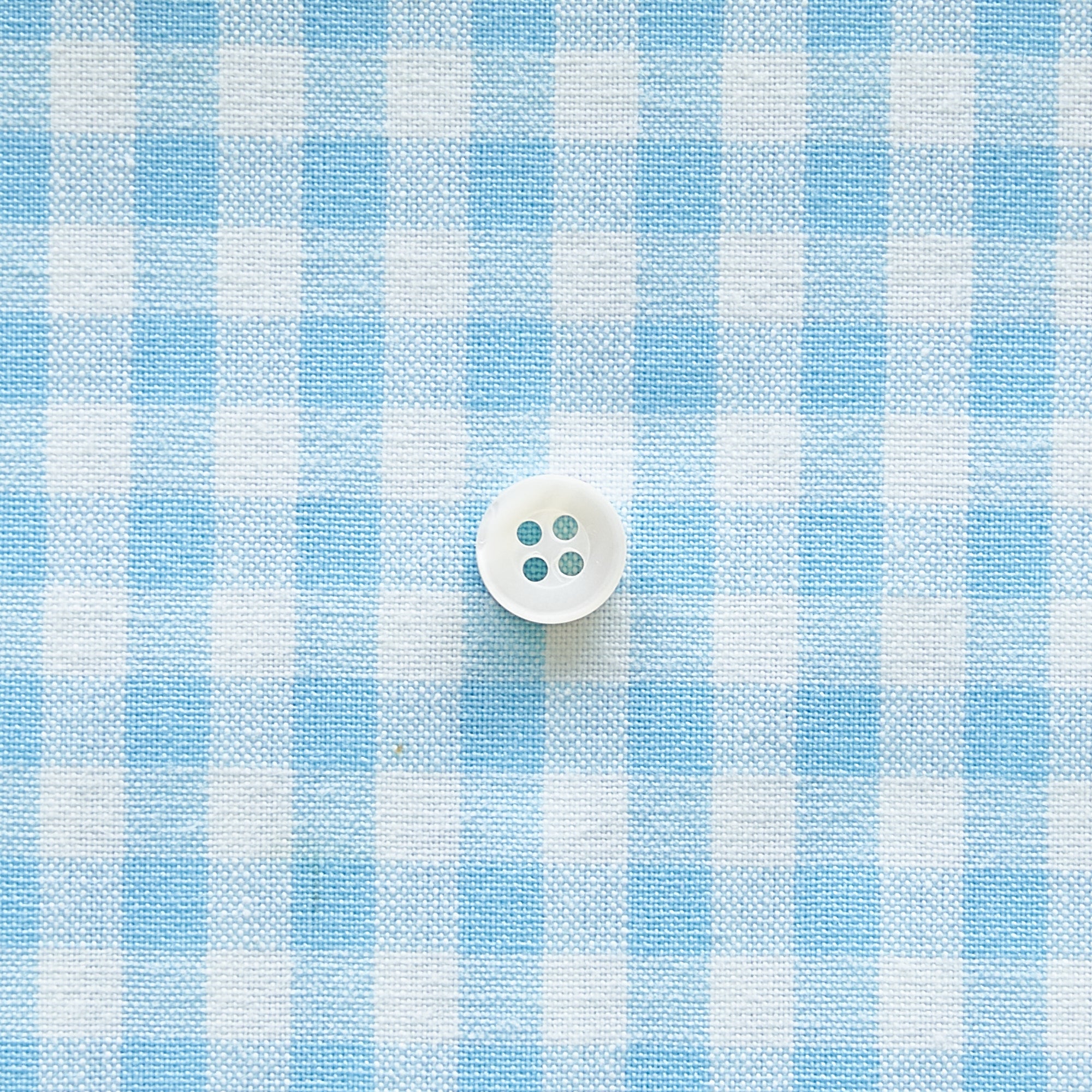 綿ポリ交織ダンガリー5mmギンガム#124 アクアブルー