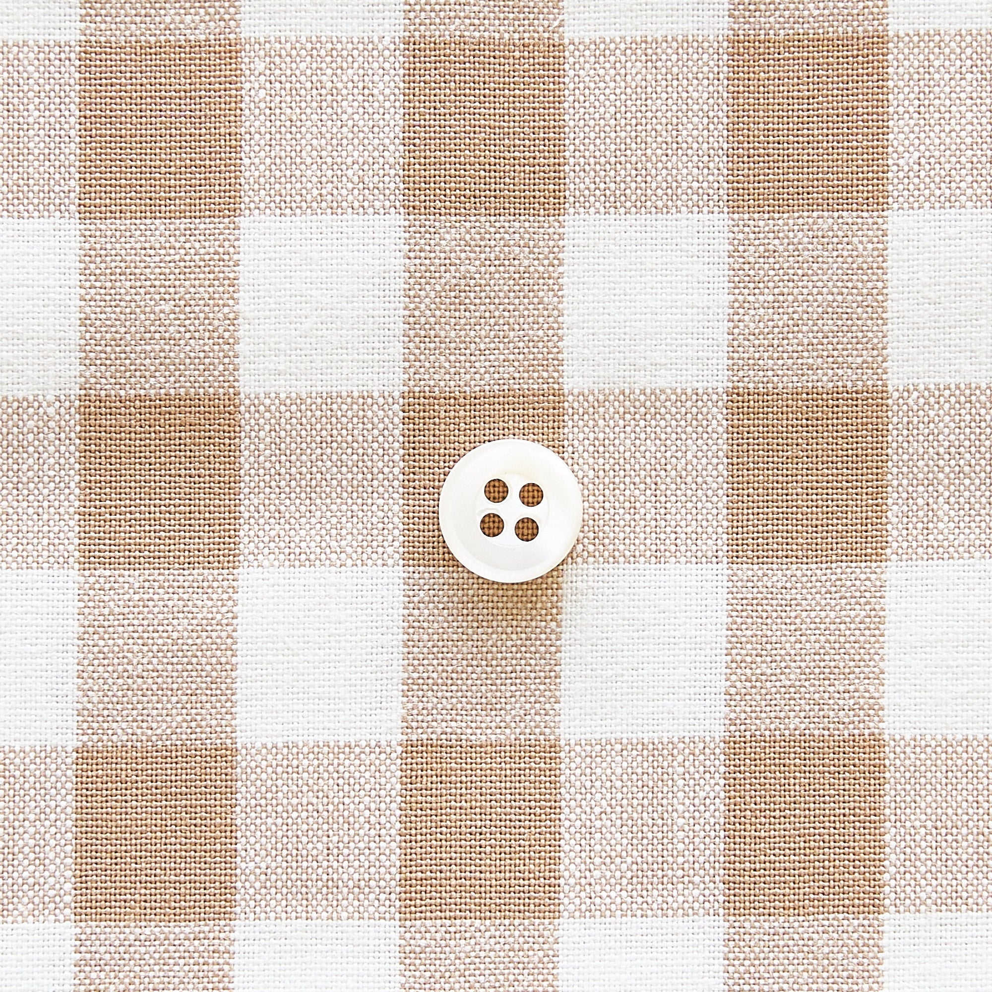 綿ポリ交織ダンガリー12mmギンガム#107 ベージュ