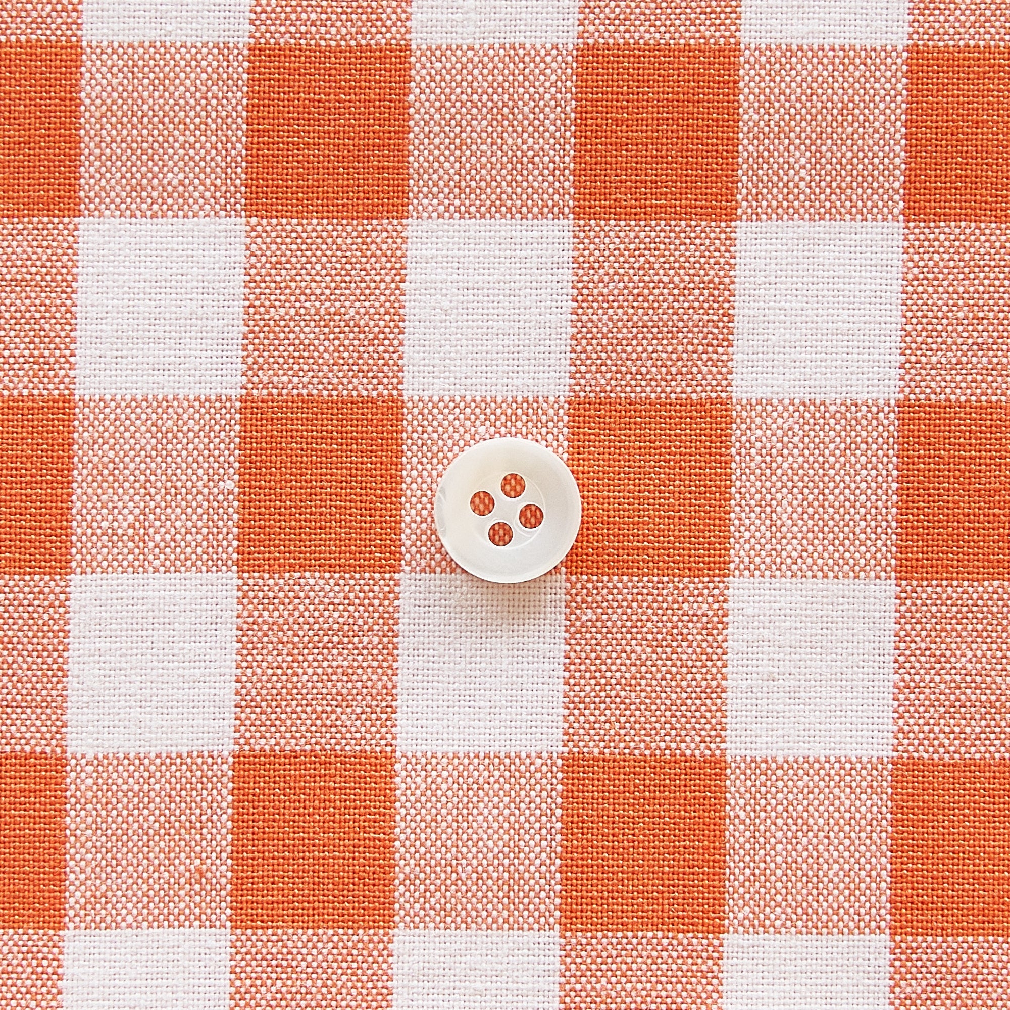 綿ポリ交織ダンガリー12mmギンガム#114 オレンジ