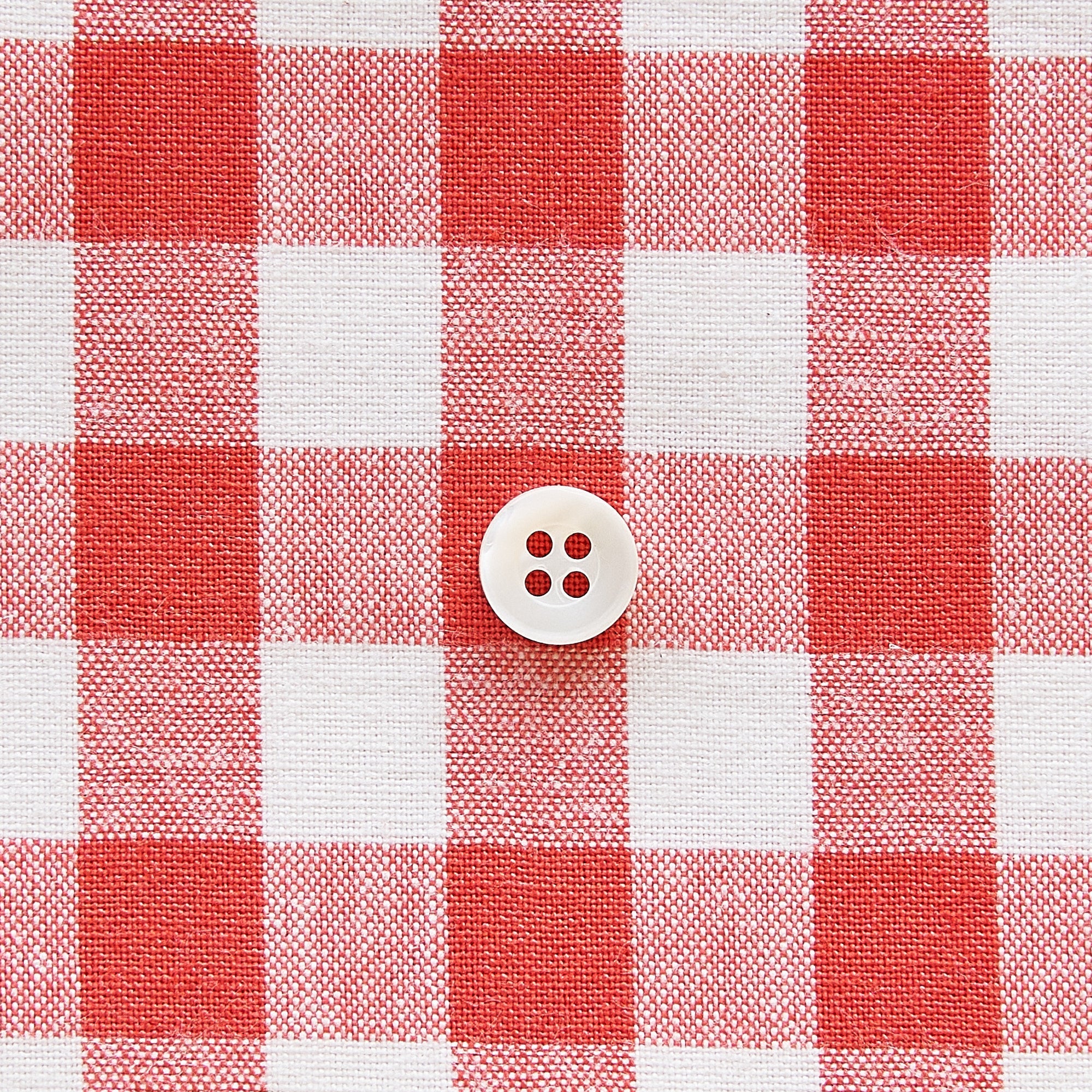 綿ポリ交織ダンガリー12mmギンガム#117 トマトレッド