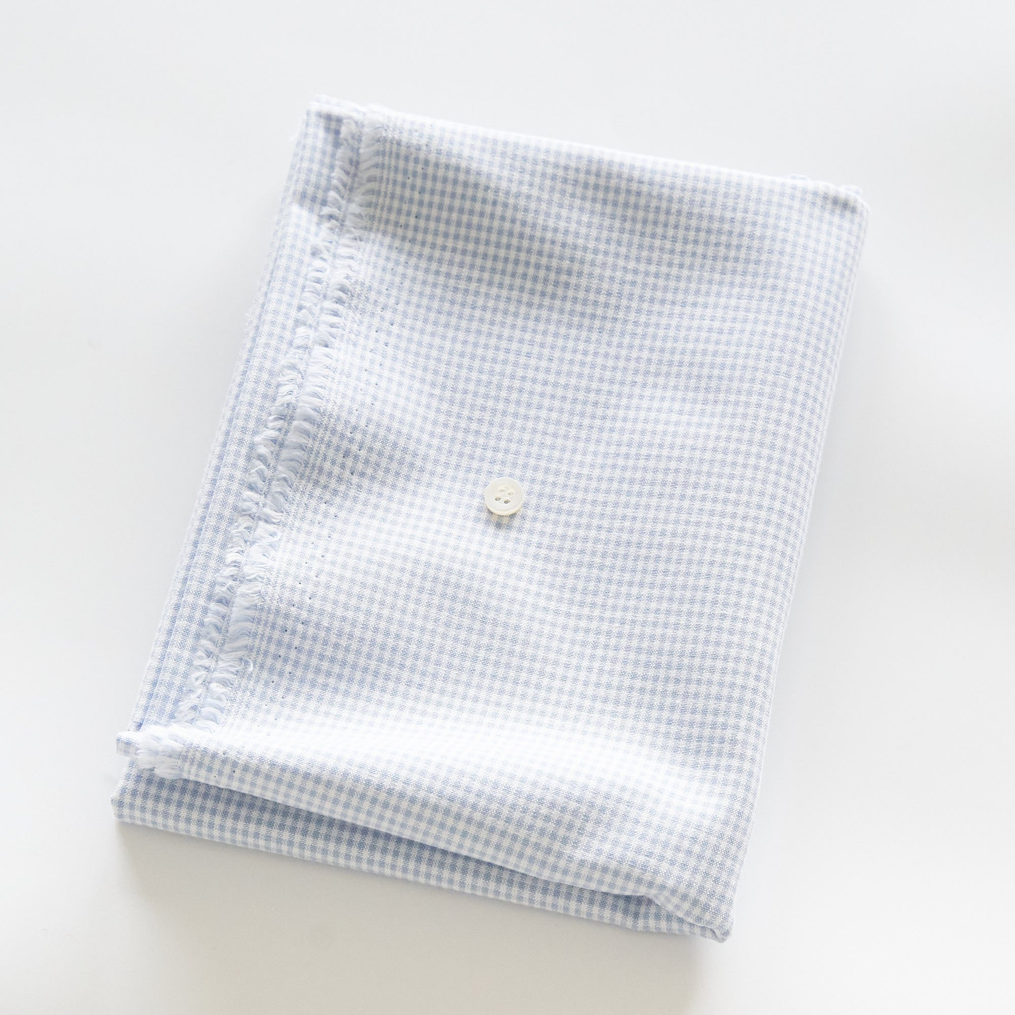 綿ポリ交織ダンガリー1.5mmギンガム#103 みずいろ