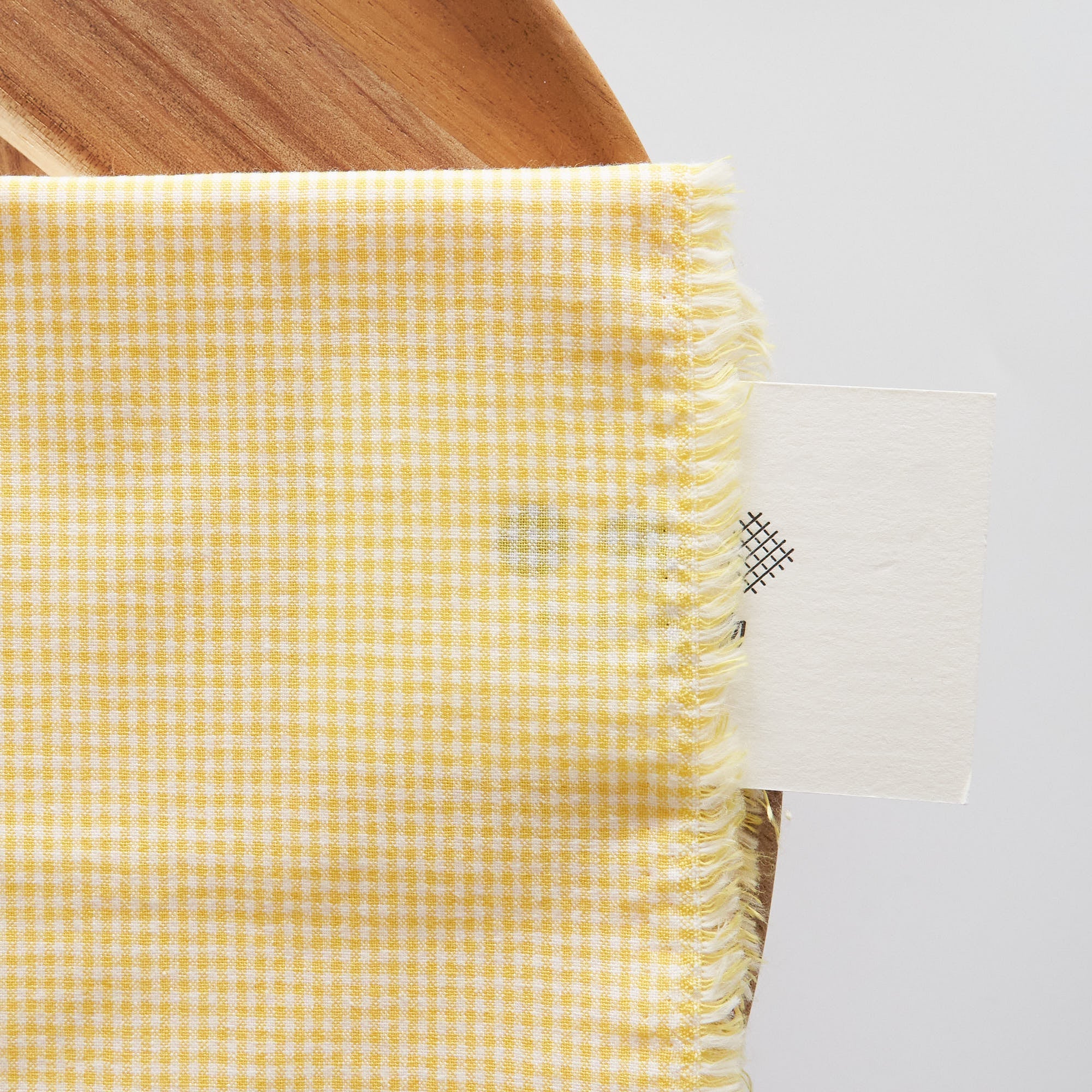 綿ポリ交織ダンガリー1.5mmギンガム#104 イエロー