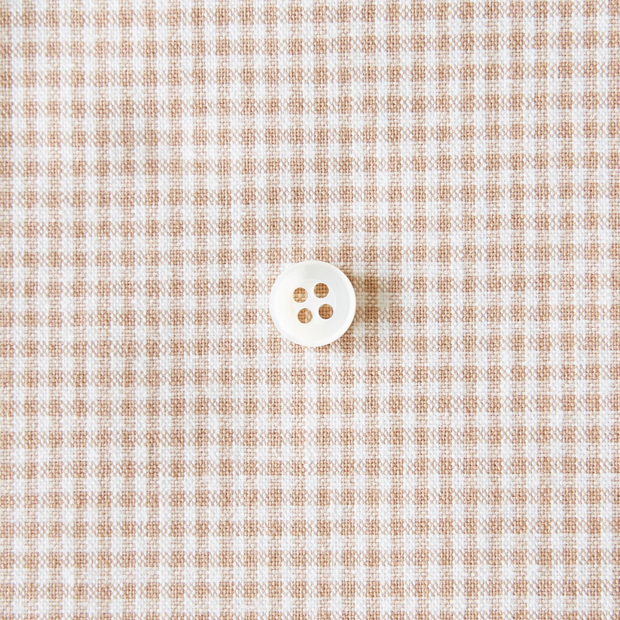 綿ポリ交織ダンガリー1.5mmギンガム#107 ベージュ