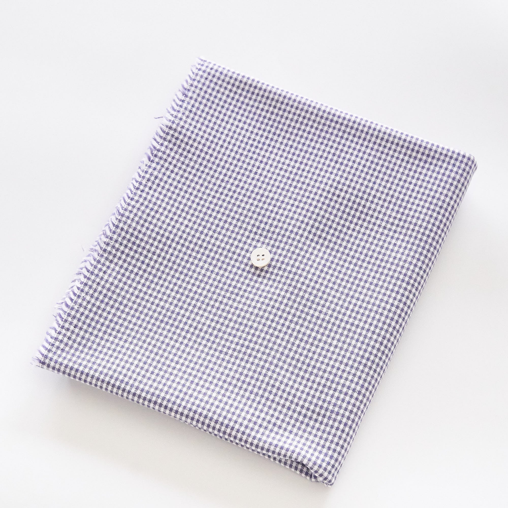 綿ポリ交織ダンガリー1.5mmギンガム#110 パープル