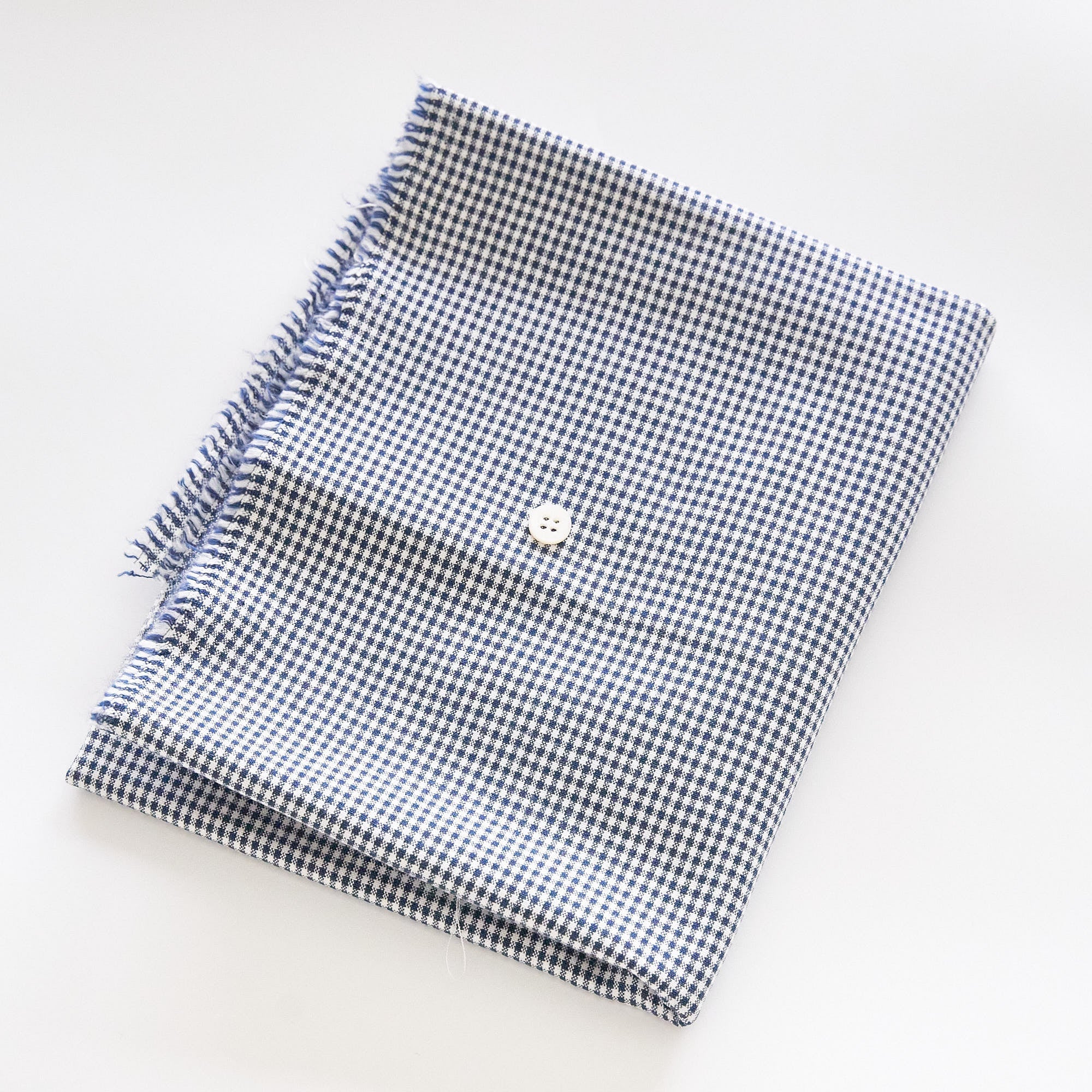 綿ポリ交織ダンガリー1.5mmギンガム#119 ネイビー