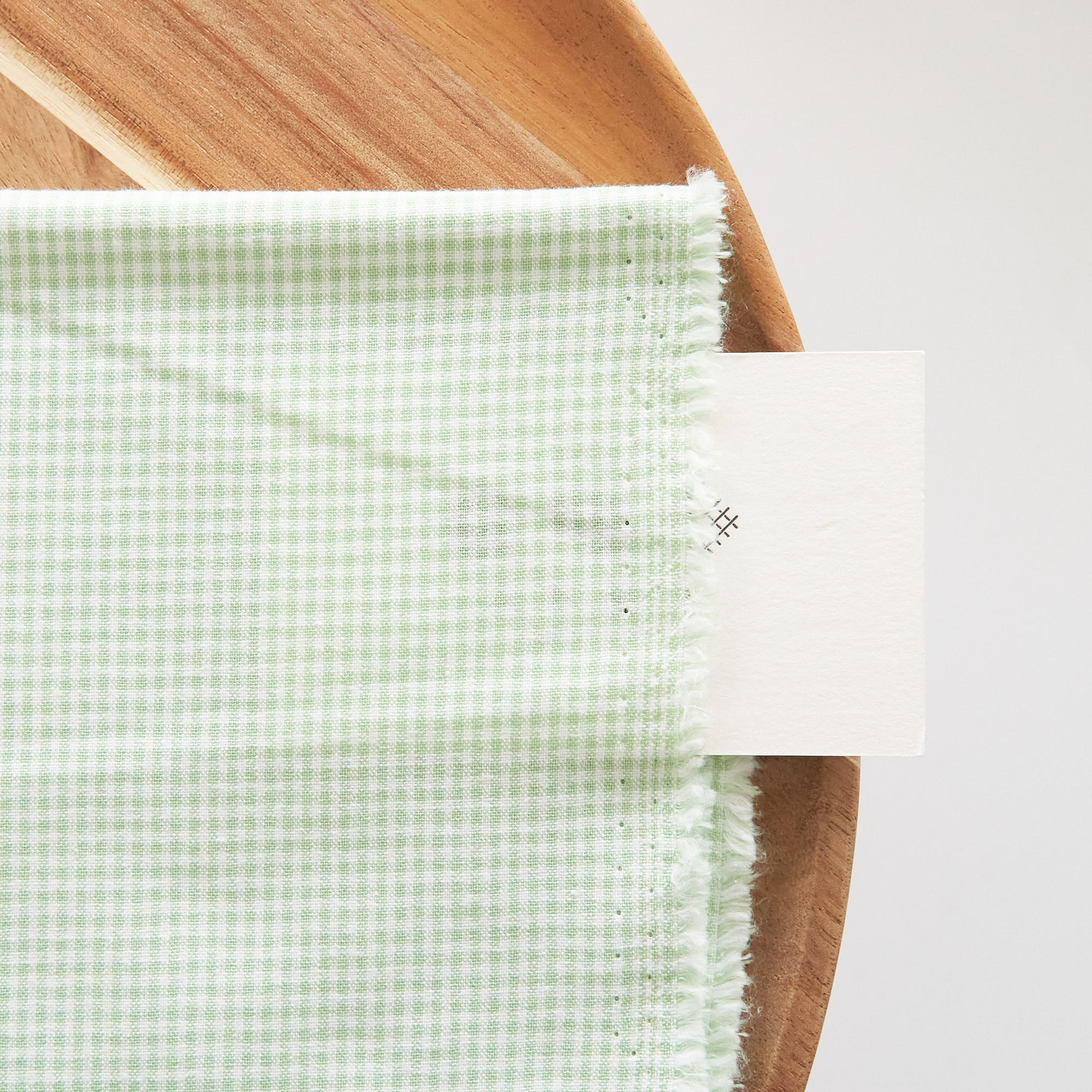 綿ポリ交織ダンガリー1.5mmギンガム#126 スプリンググリーン