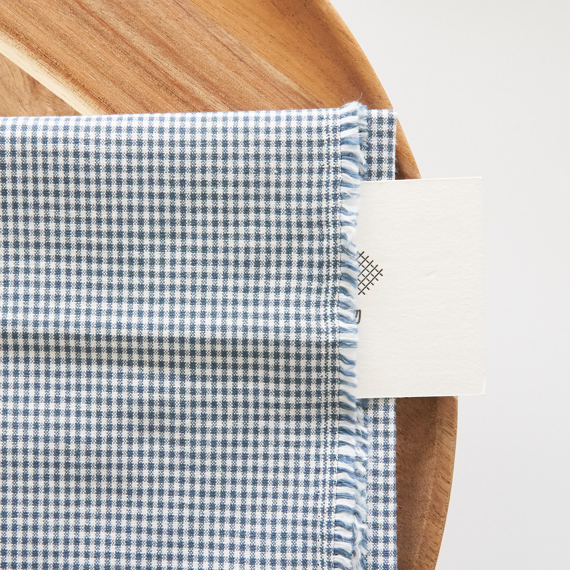 綿ポリ交織ダンガリー1.5mmギンガム#203 ティールブルー