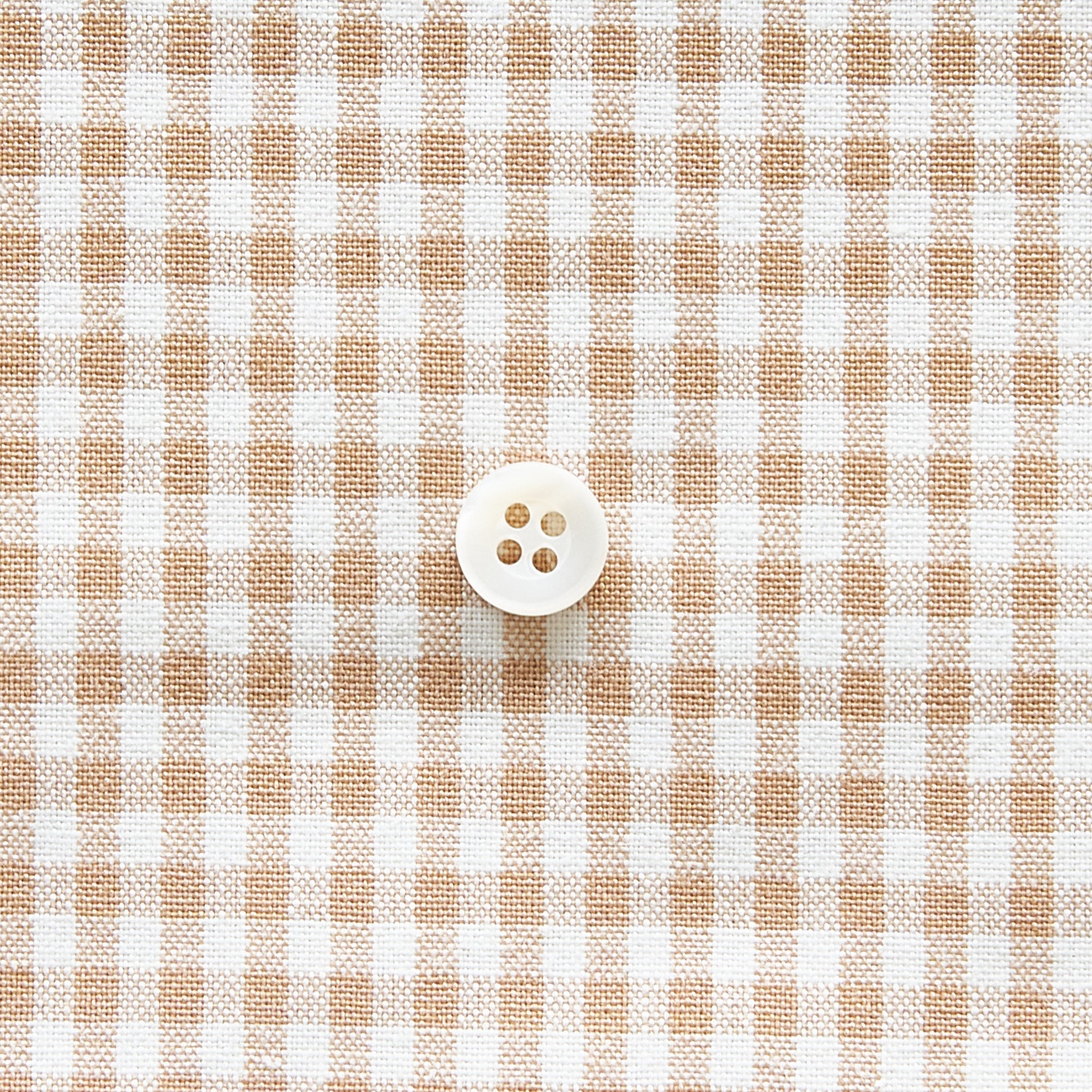 綿ポリ交織ダンガリー3mmギンガム#107 ベージュ