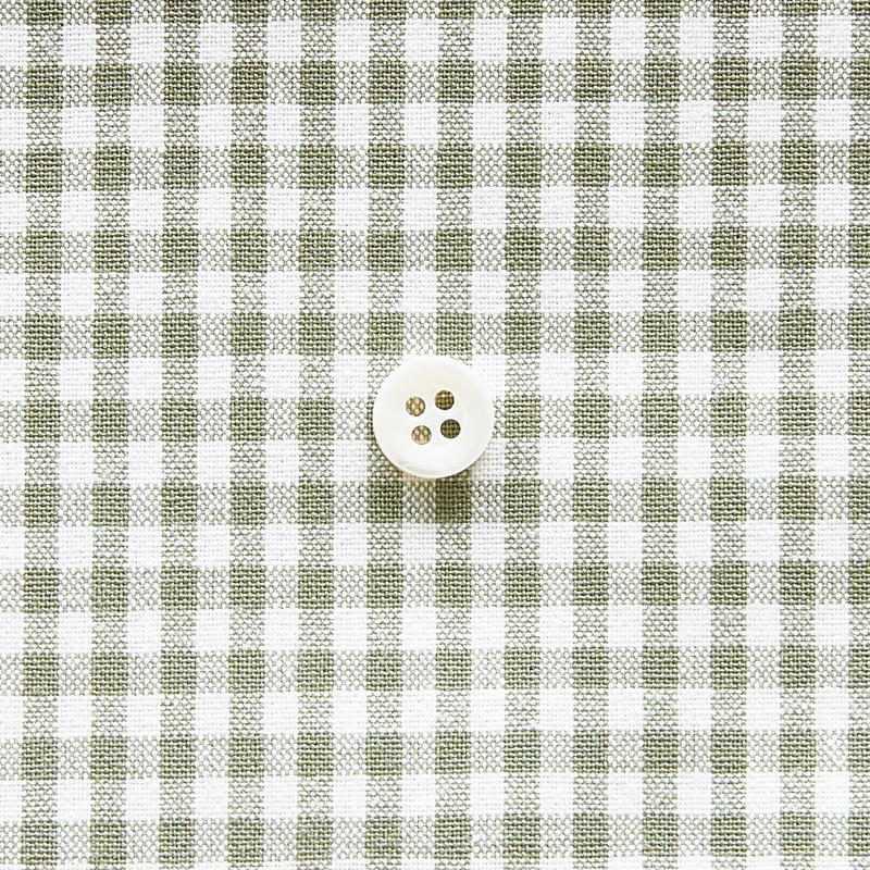 綿ポリダンガリー ギンガムチェック#柄の大きさ_3mm#カラー_#115 モスグリーン
