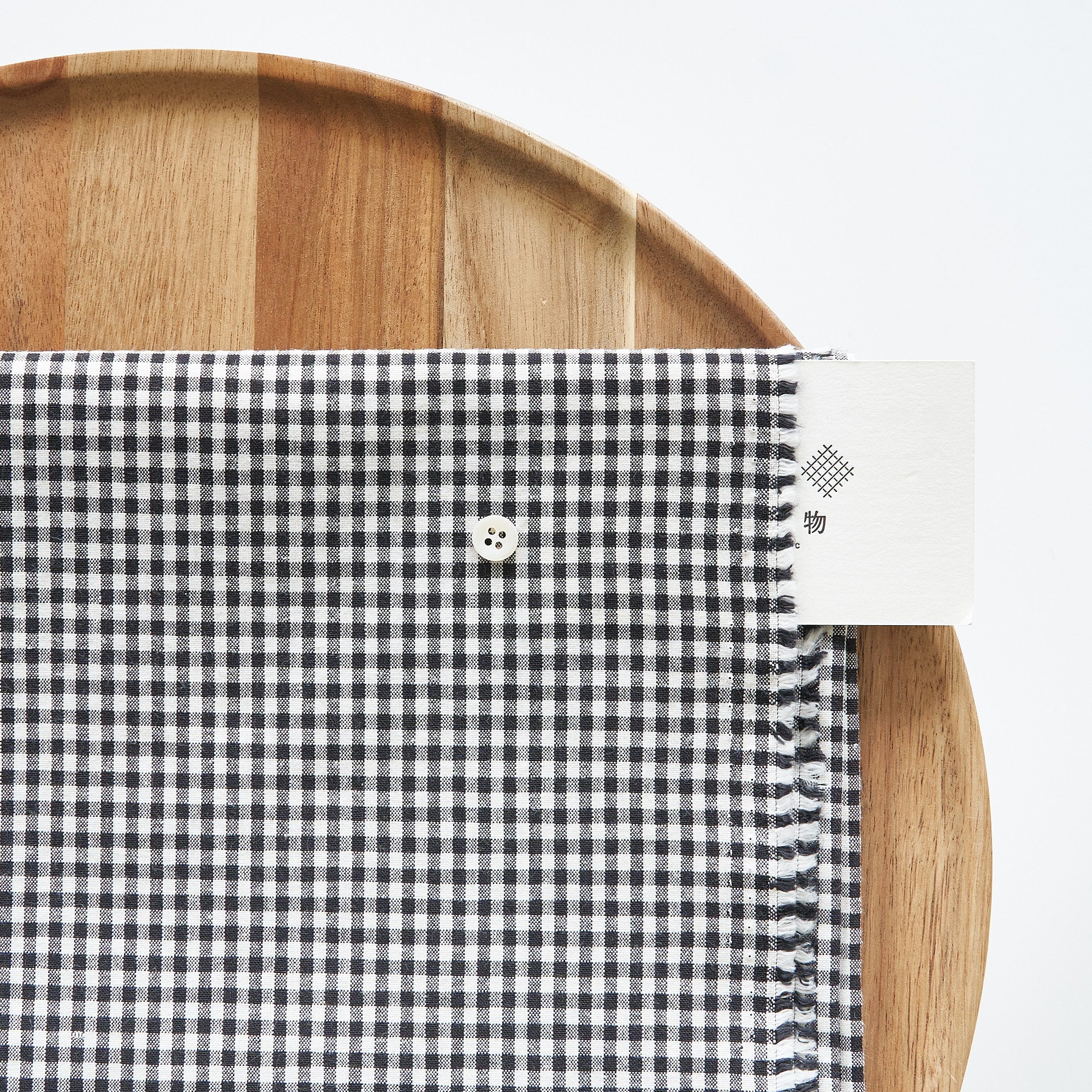 綿ポリ交織ダンガリー3mmギンガム#120 ダークグレー