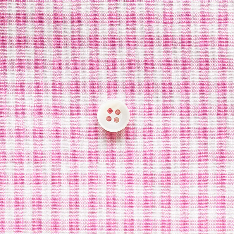 綿ポリダンガリー ギンガムチェック#柄の大きさ_3mm#カラー_#122 コスモスピンク