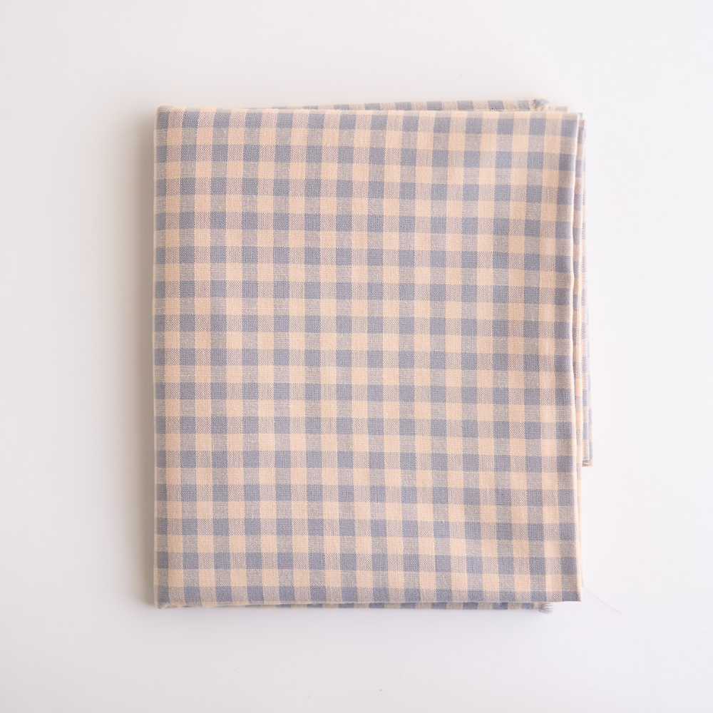 綿ポリ ベージュ染め ギンガムチェック