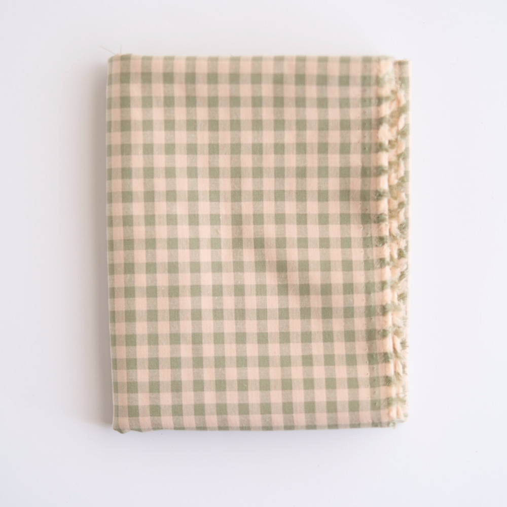 綿ポリ ベージュ染め ギンガムチェック