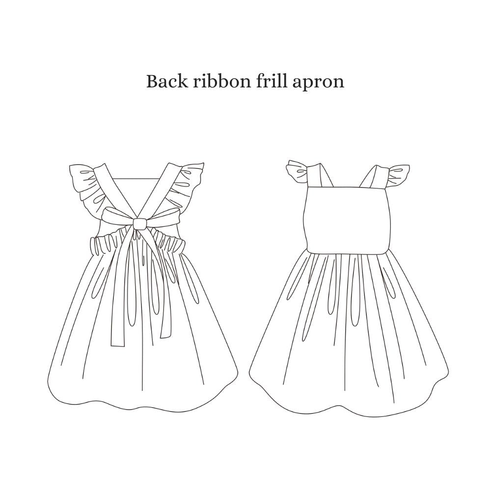 バックリボンフリルエプロン
