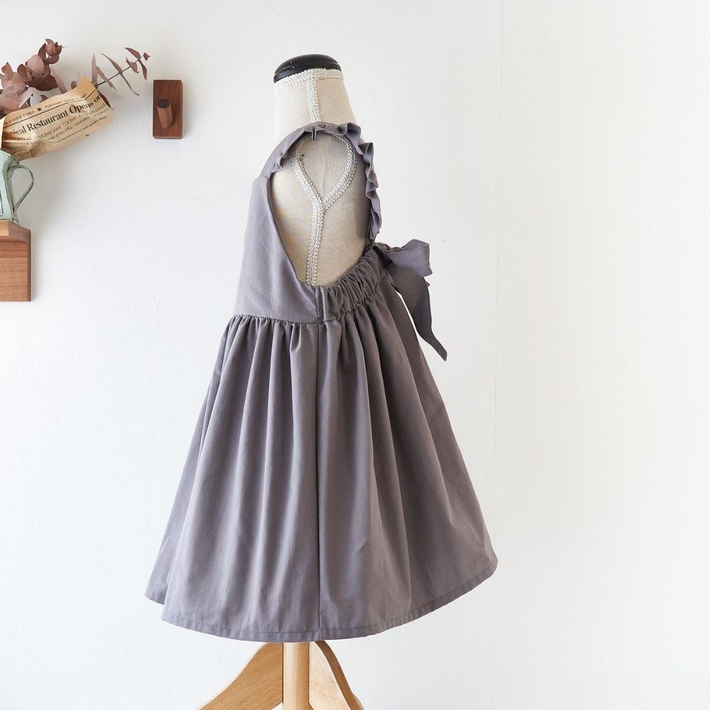 バックリボンフリルエプロン