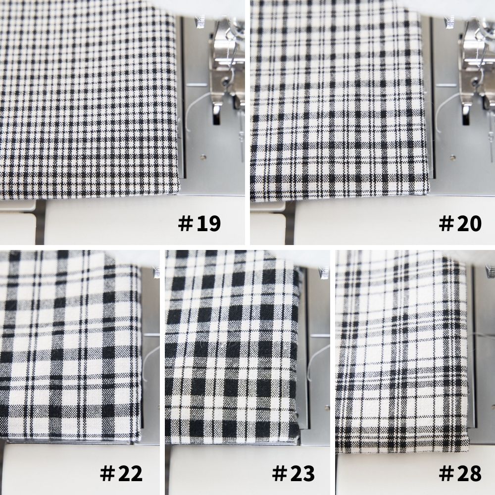 綿ポリダンガリー モノクロ