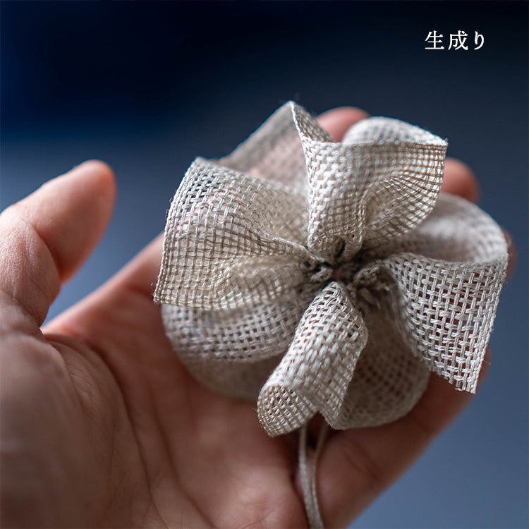 リネン フラワー リボン 40mm 12color 50cm単位