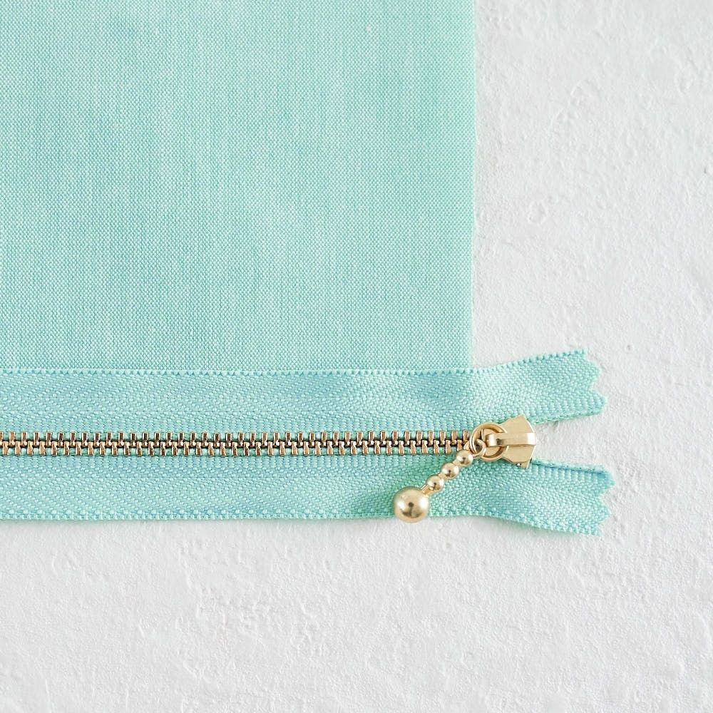長さが選べる!玉付きファスナー ゴールド 12cm/20cm 全41色