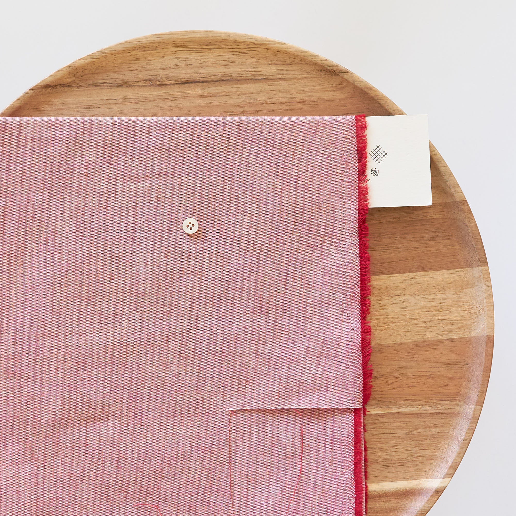 綿ポリ交織ソフトダンガリー#Aレッド