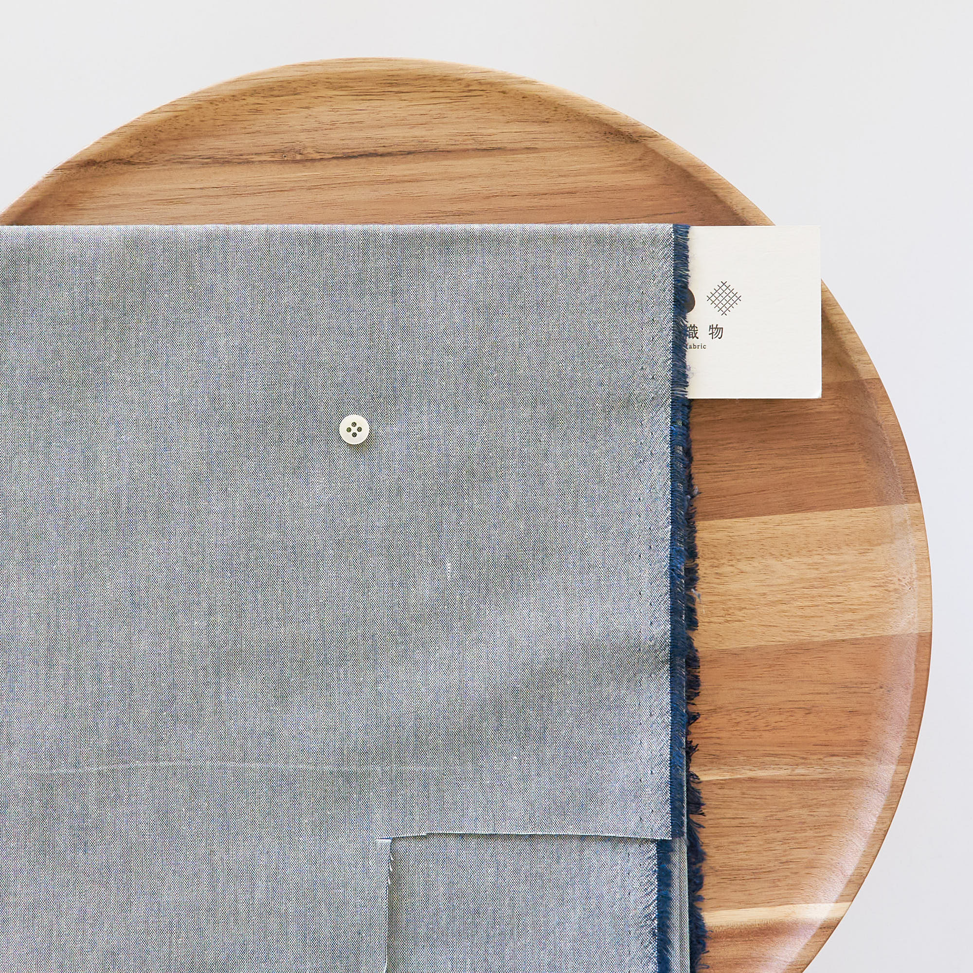 綿ポリ交織ソフトダンガリー#Bネイビー