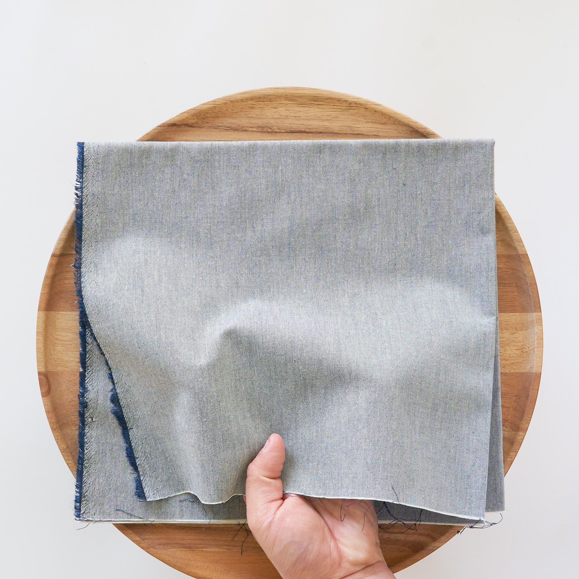 綿ポリ交織ソフトダンガリー#Bネイビー