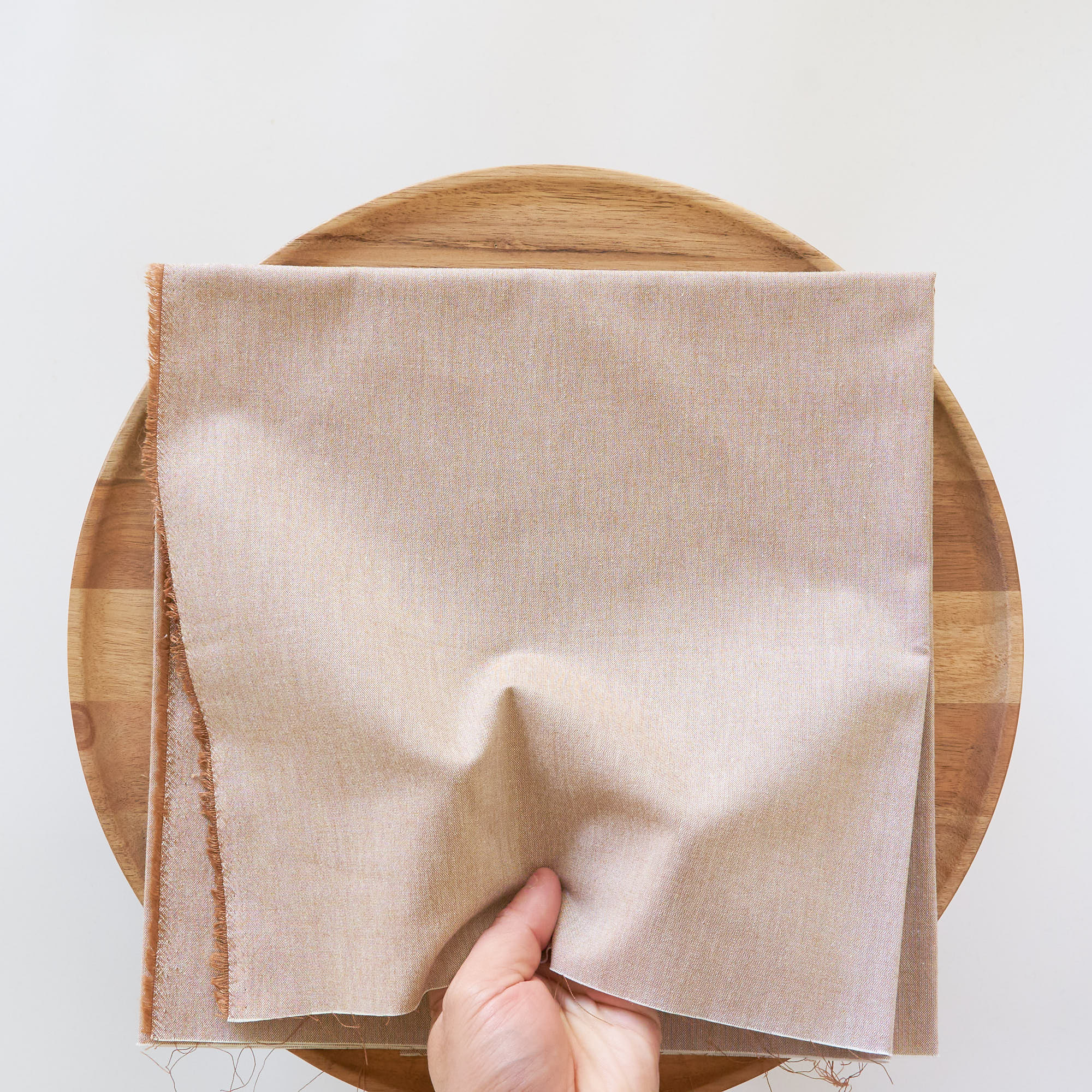 綿ポリ交織ソフトダンガリー#Cカフェオレ