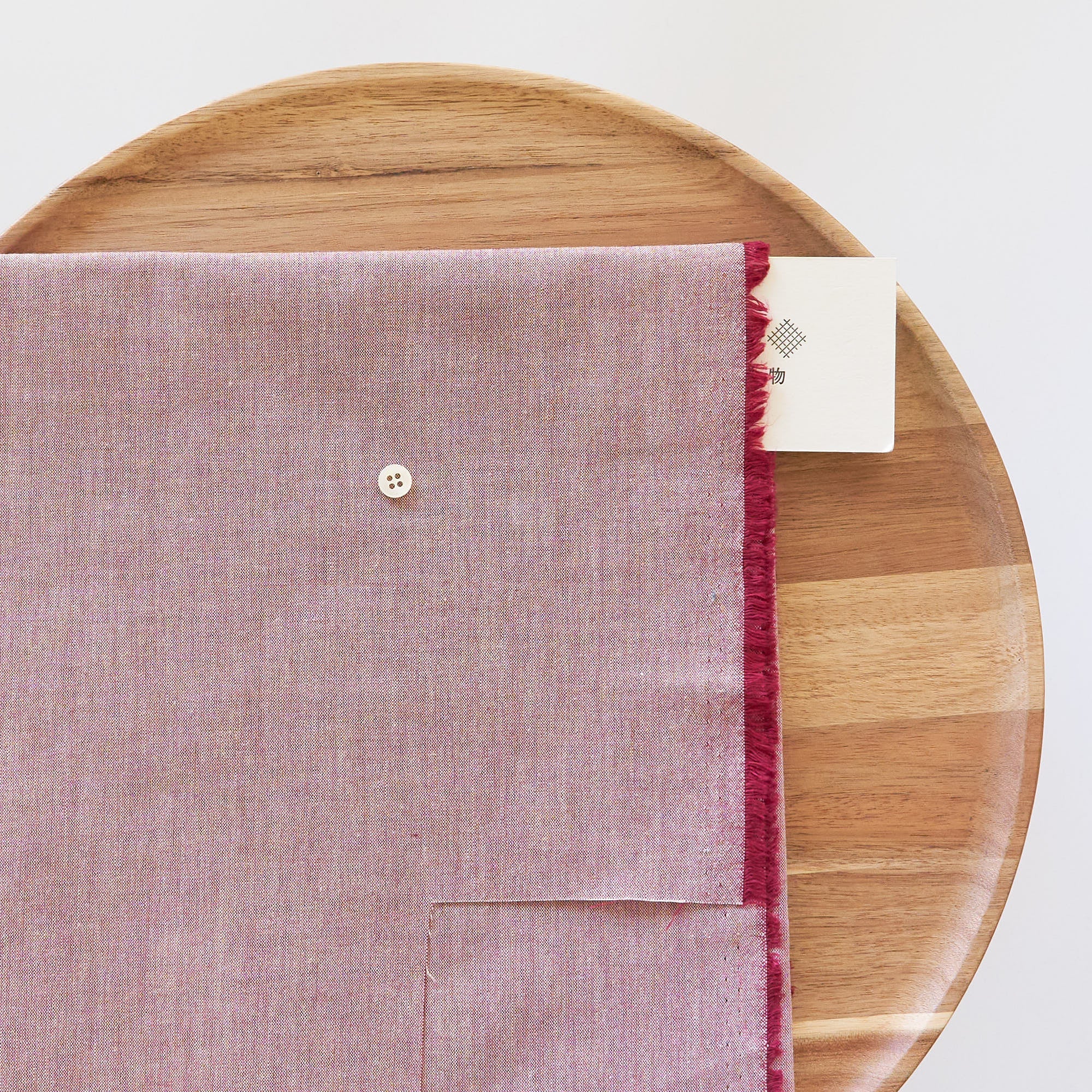 綿ポリ交織ソフトダンガリー#Gローズ