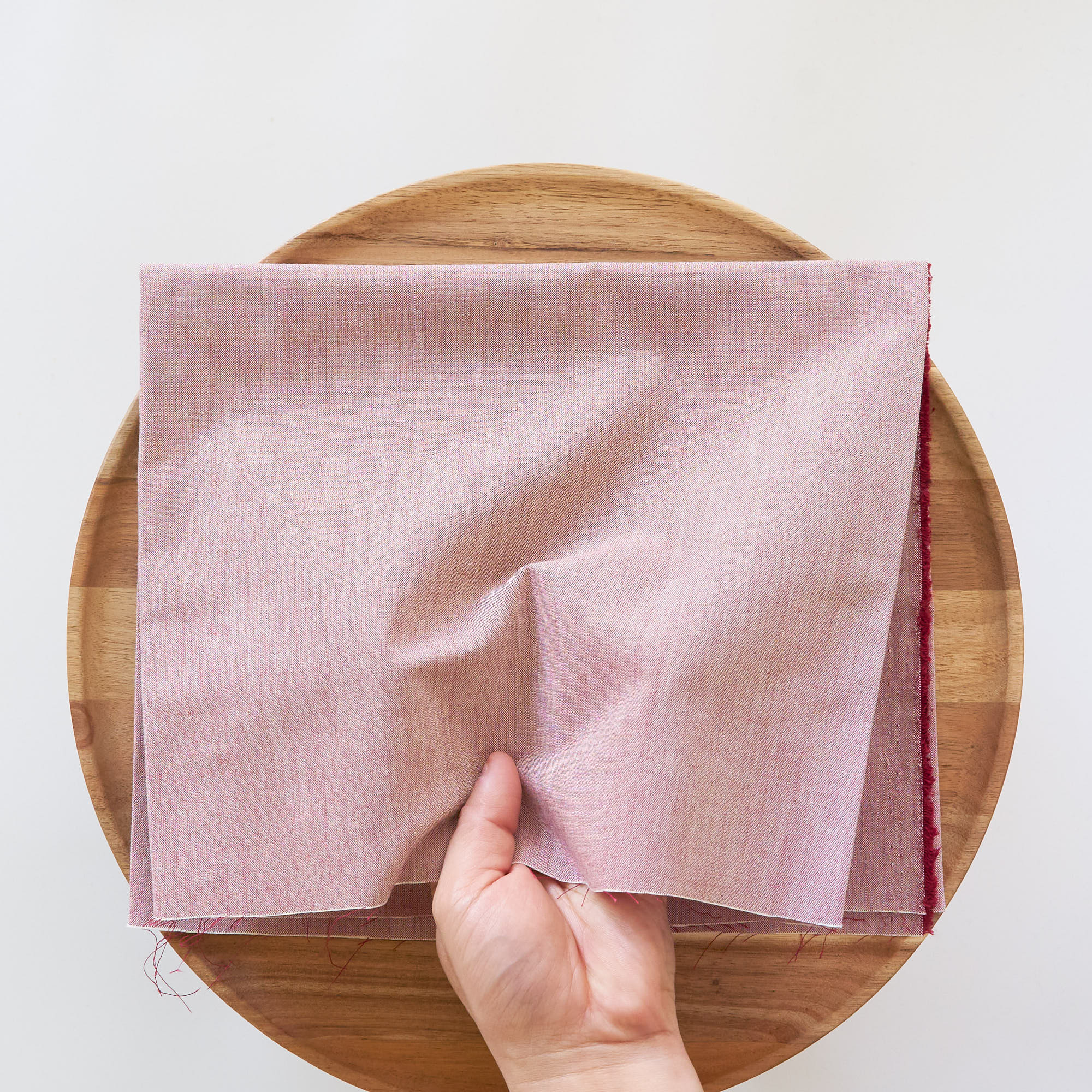 綿ポリ交織ソフトダンガリー#Gローズ