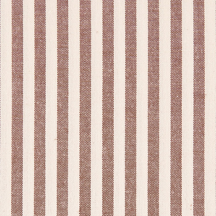 綿ポリ交織ソフトダンガリー5mmストライプ#Eブラウン