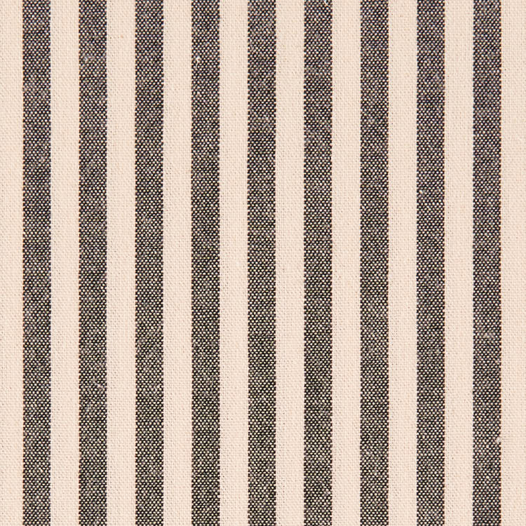 綿ポリ交織ソフトダンガリー5mmストライプ#Fブラック