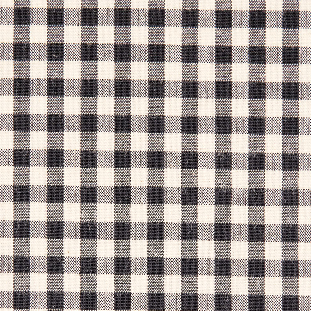 綿ポリ交織ソフトダンガリー5mmギンガムチェック#Fブラック | 生地の
