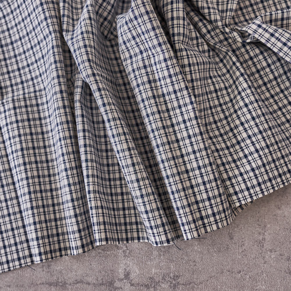 綿ポリ交織ソフトダンガリーNo.20チェック#Bネイビー