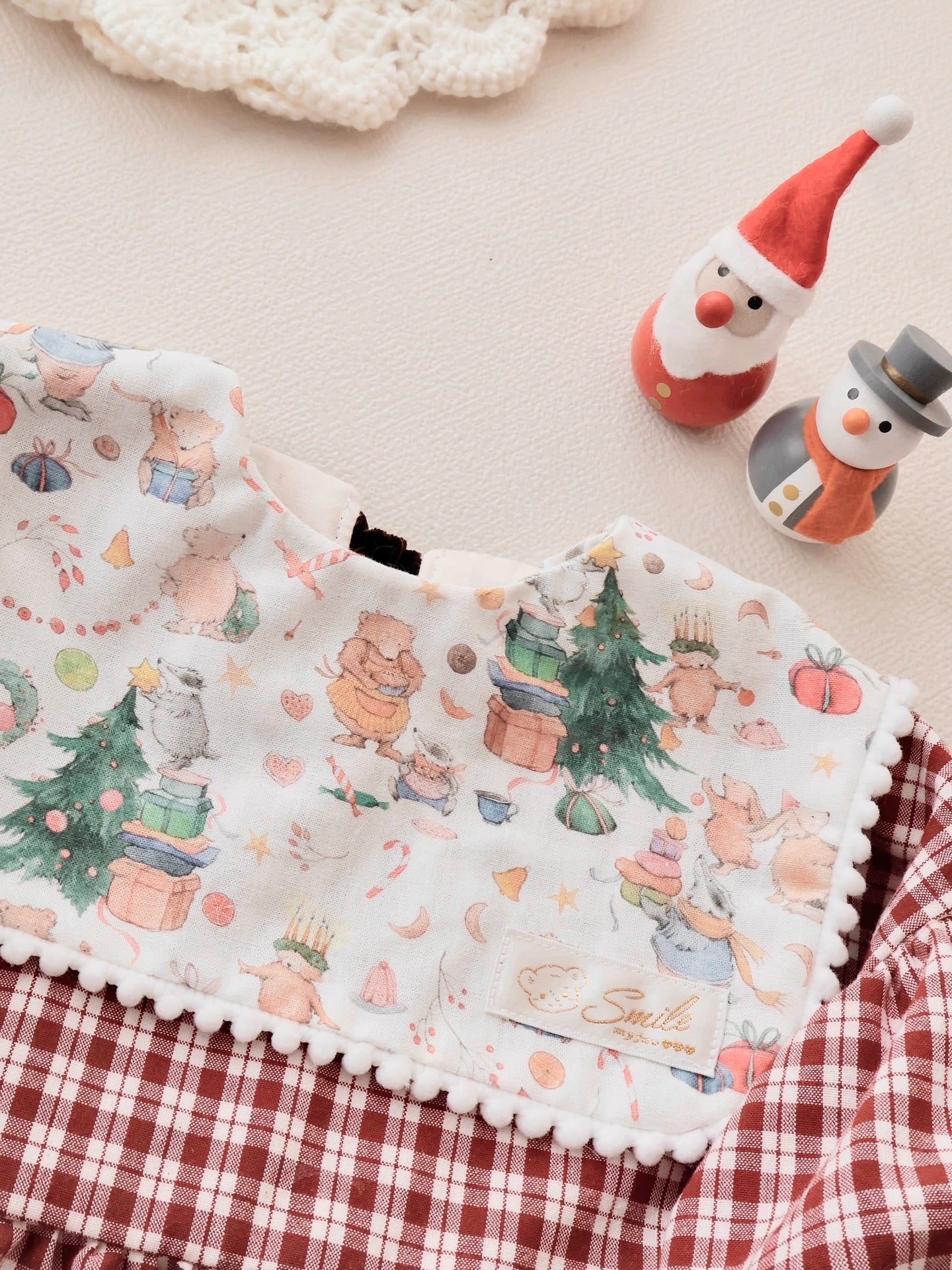 綿ポリ交織ソフトダンガリーNo.23チェック#Gローズ