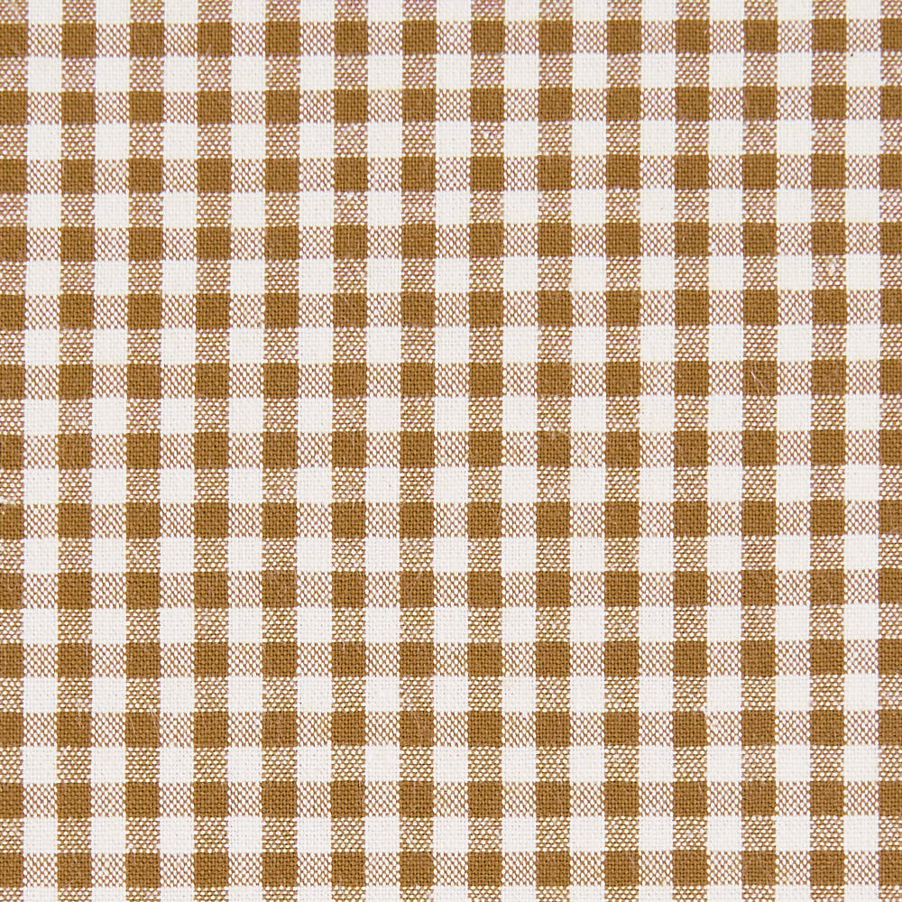 綿ポリ交織ソフトダンガリー3mmギンガムチェック#Cカフェオレ