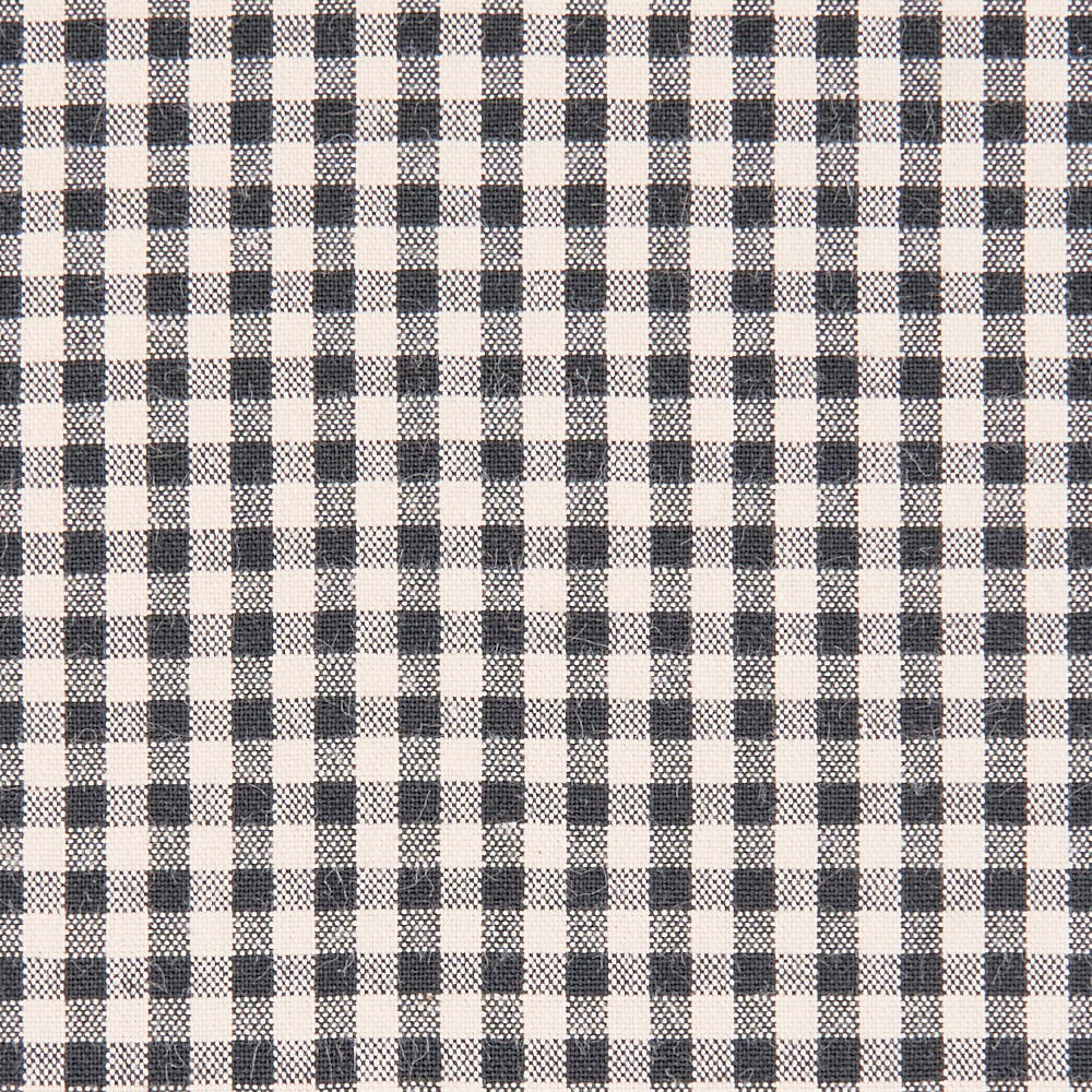 綿ポリ交織ソフトダンガリー3mmギンガムチェック#Fブラック